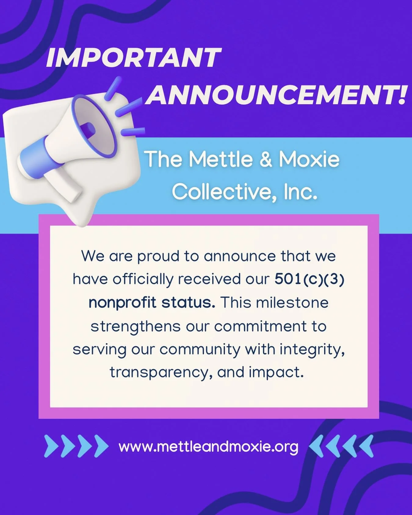 I&rsquo;m excited to announce that we are officially a 501(c)(3) nonprofit organization! This milestone comes at the perfect time as we build momentum toward the 2nd Annual Courageous Action: Do It Scared Conference this August.

Our nonprofit status