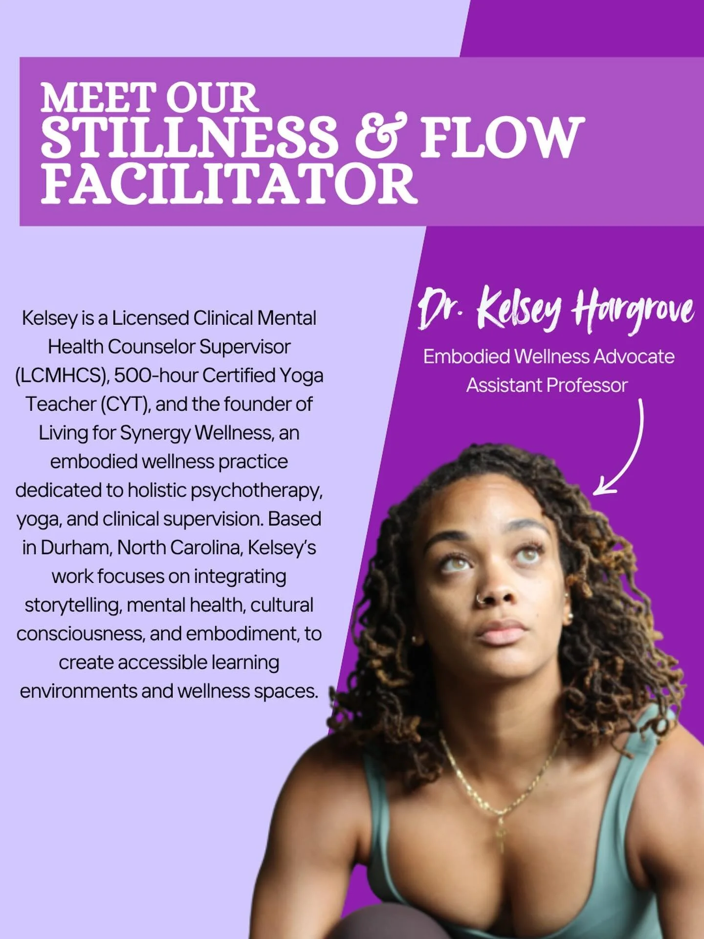 Last year, she helped us breathe deeper, slow down, and reconnect with ourselves before we walked back into the noise of everyday life. The room was still but powerful so of course we invited her to close us out again.

We&rsquo;re excited to welcome