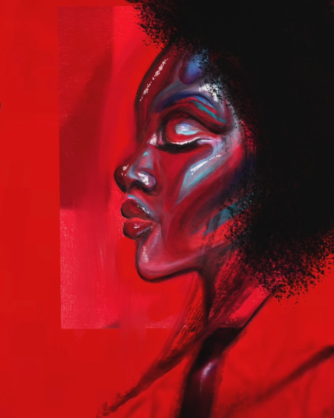 8x10 acrylic on canvas/digital, 18x24 charcoal is off to its new home this weekend <3