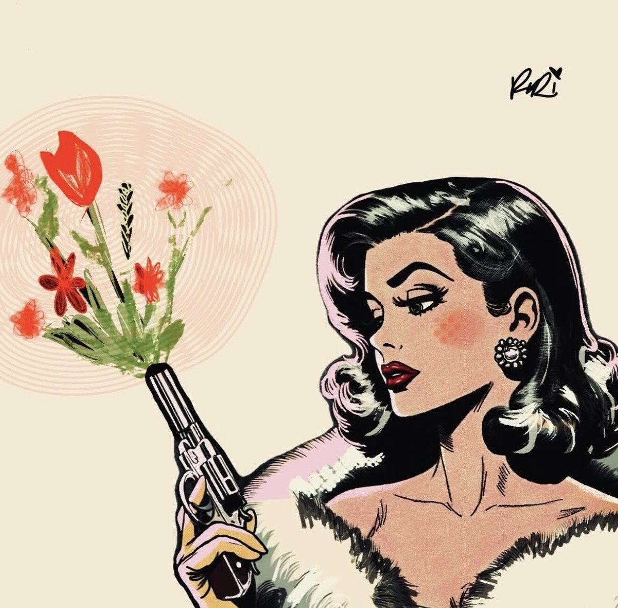 Flower Gun Print