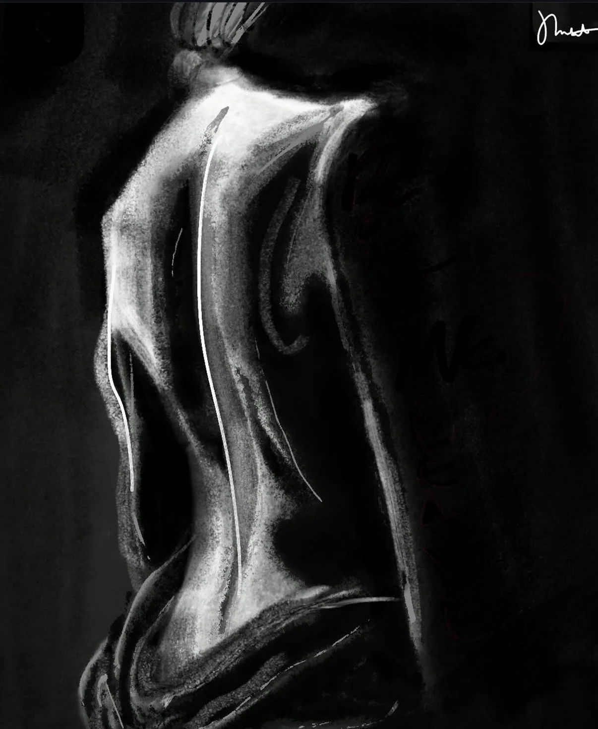 Black and White Back Print
