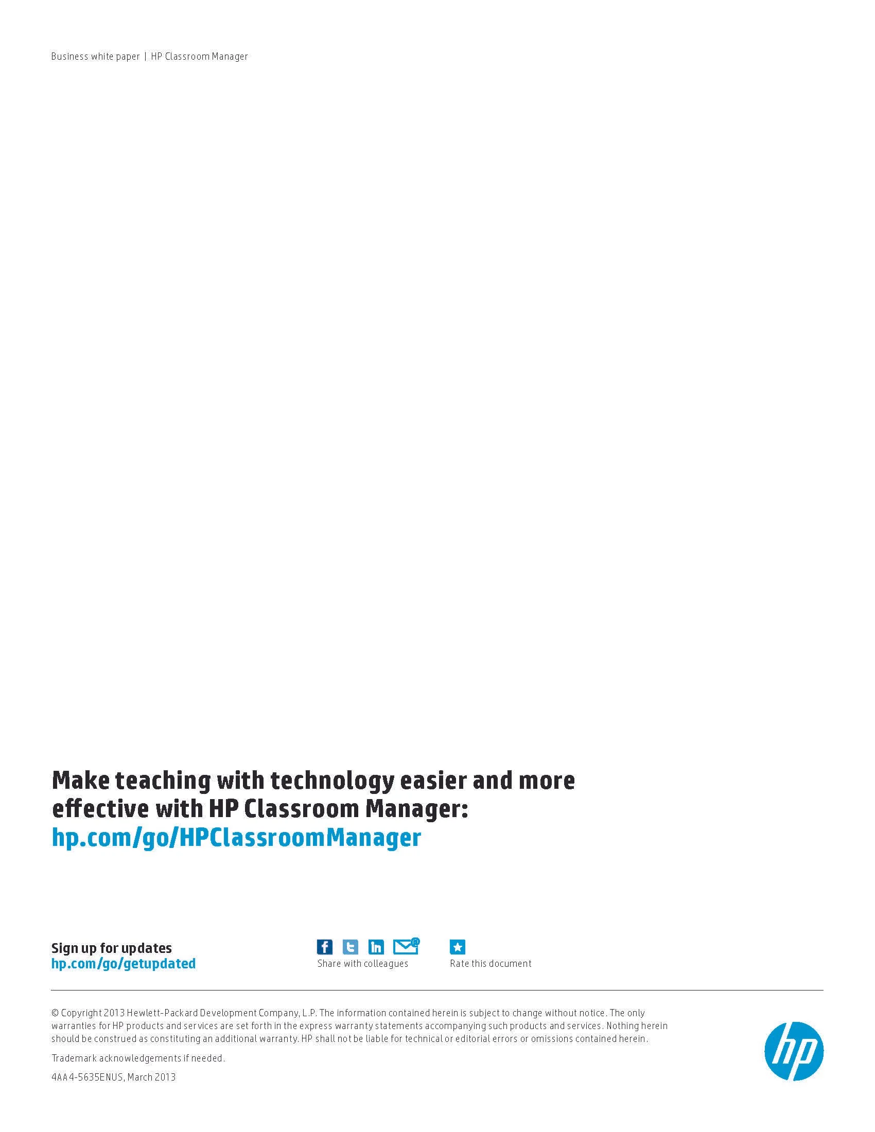 HP: Classroom Manager