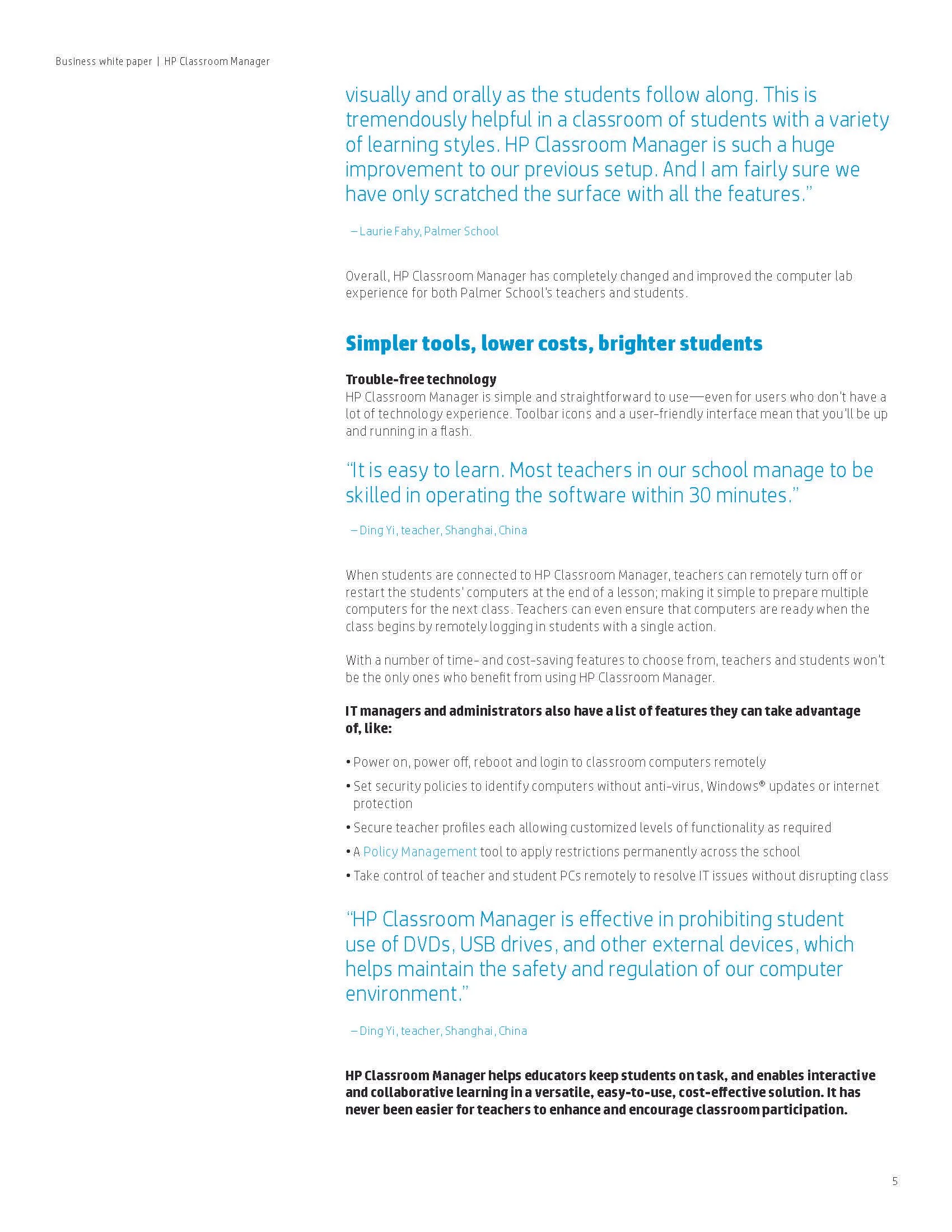 HP: Classroom Manager