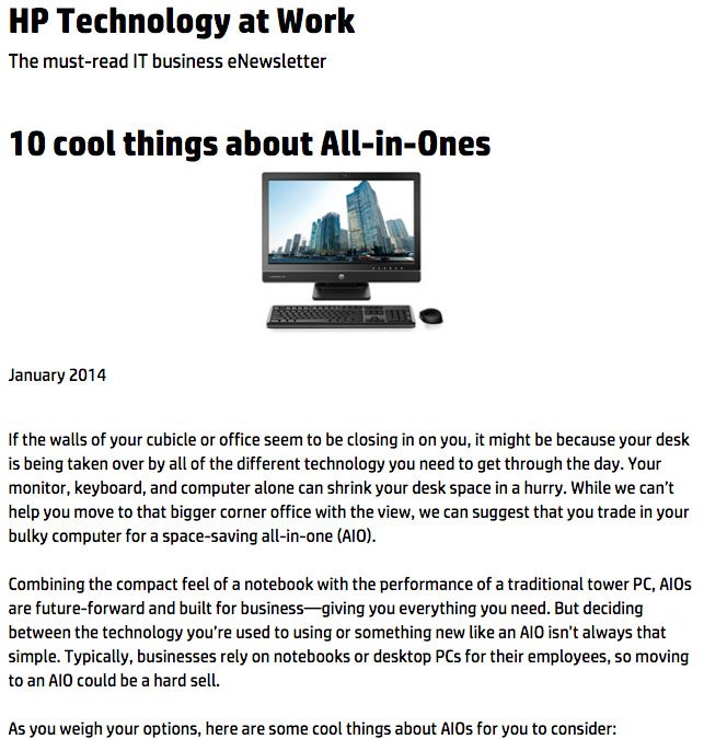 HP: Technology at Work (newsletter)