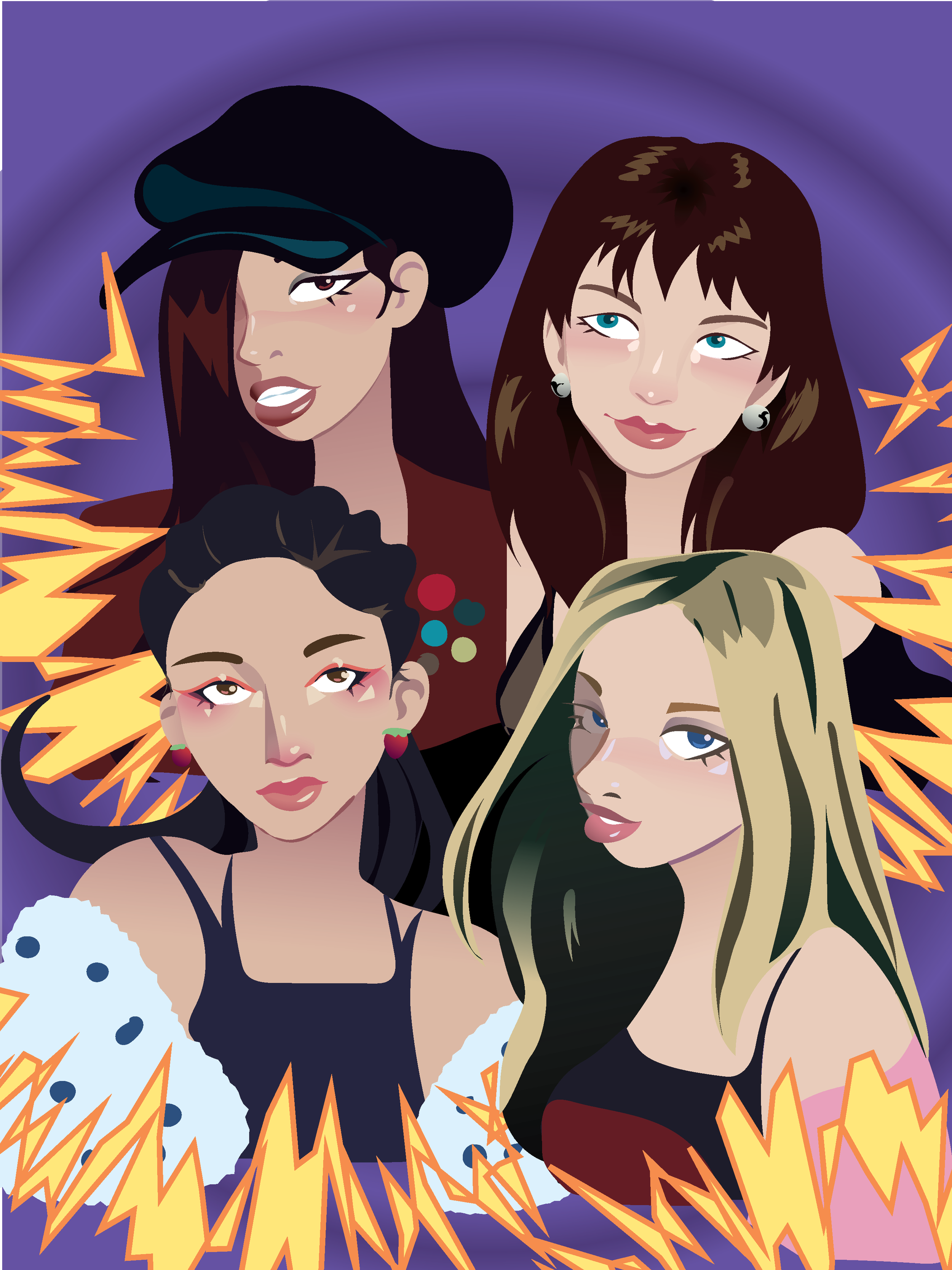 Rich Man, 2026
Vector illustration of the members of aespa from the Rich Man era