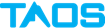 TaoS logo with black text on a white background