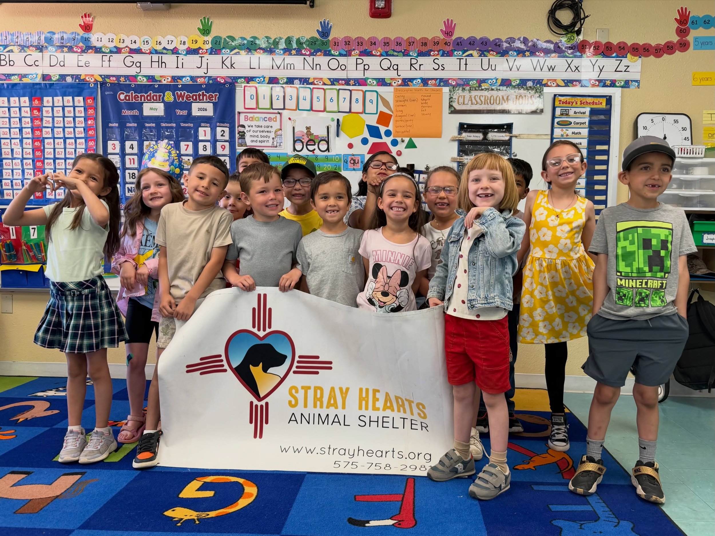 A huge thank you to the students at Taos Charter School for their amazing generosity during this year&rsquo;s Coins for Kindness fundraiser! Miss Ale&rsquo;s kindergarten class chose Stray Hearts as their recipient, and together with students from ki