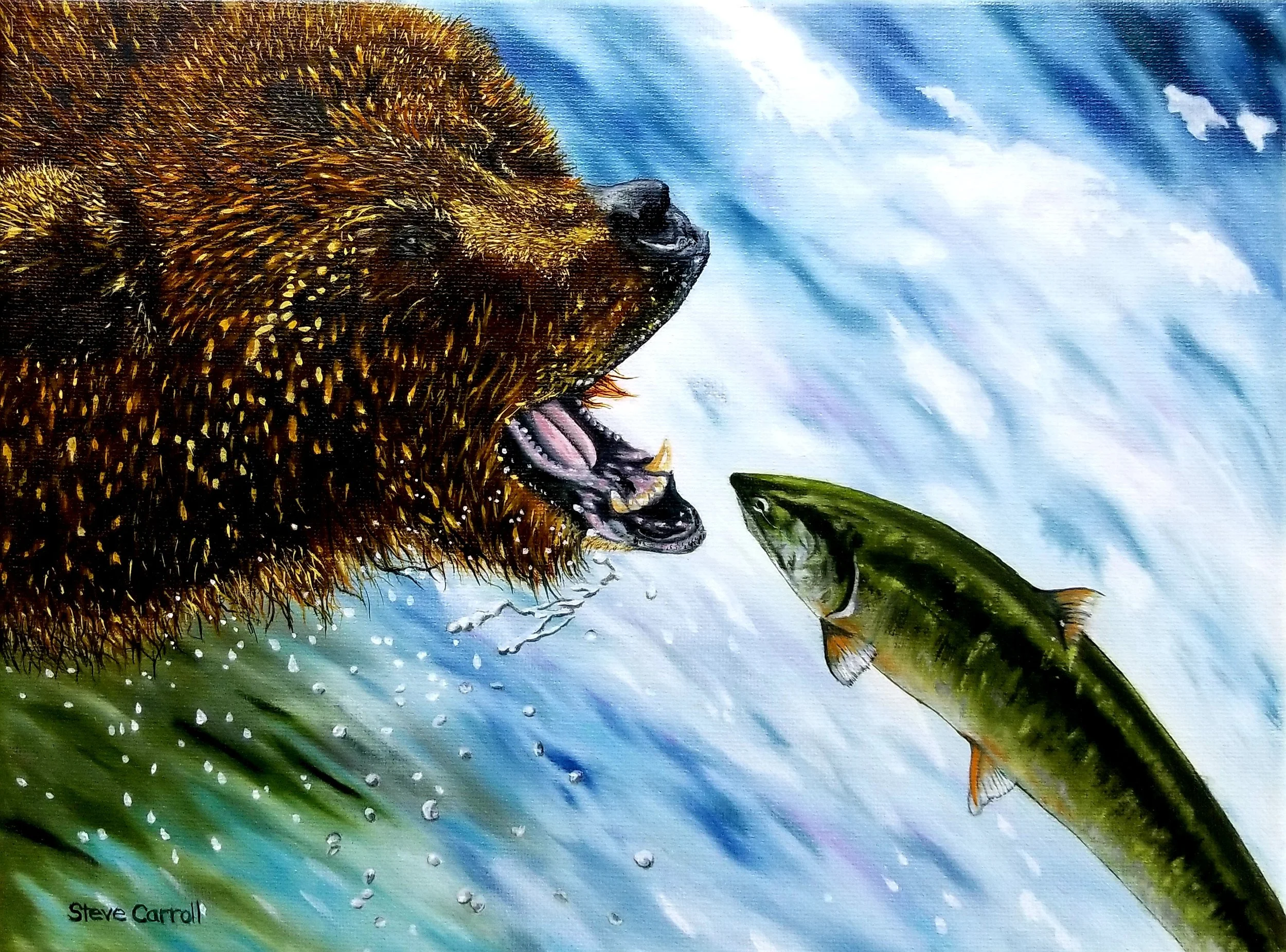 Bear Necessities, oil painting by Steve Carroll