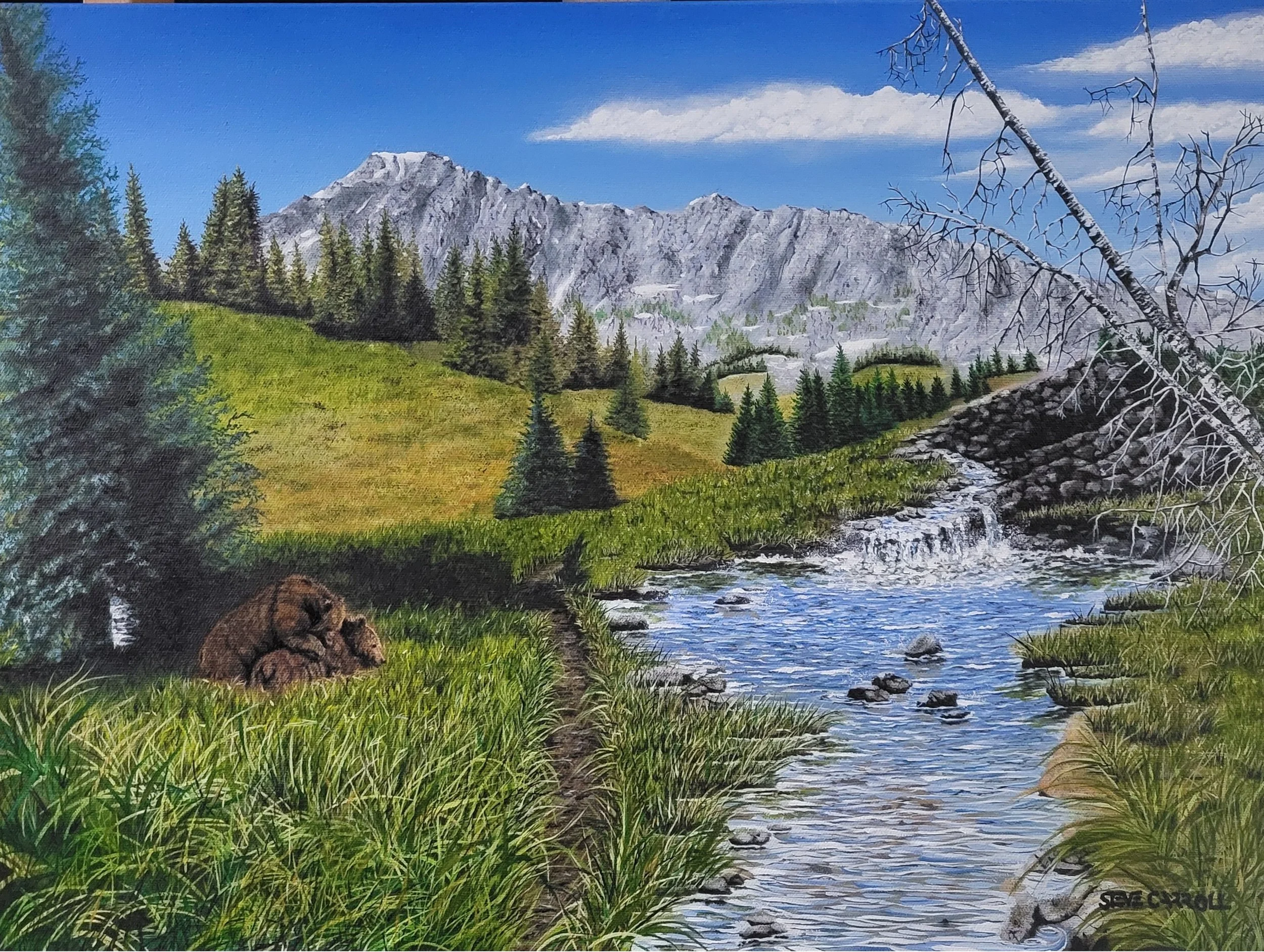Montana Bear Country, oil painting by Steve Carroll