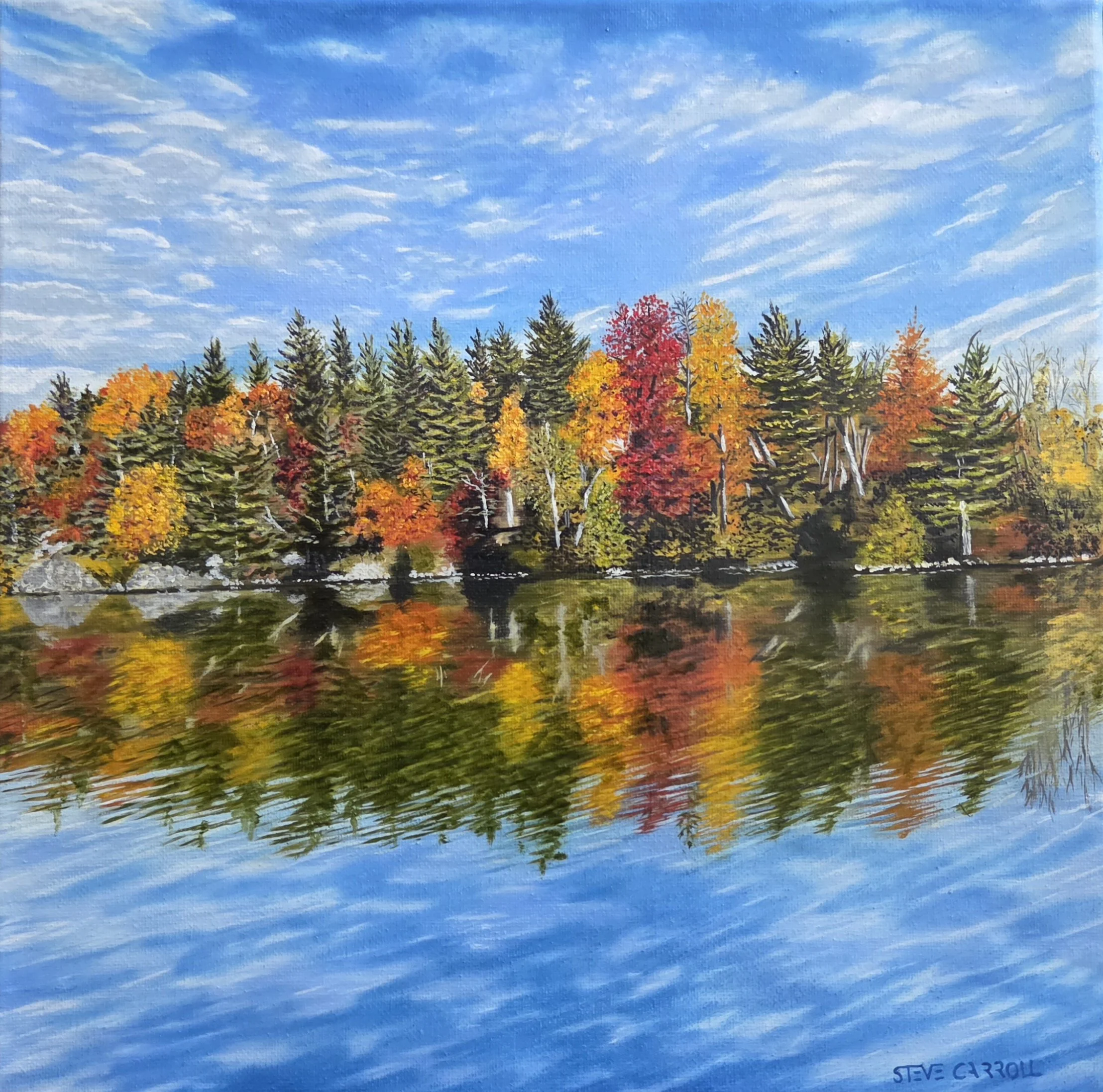 "Pink Lake Reflections"
