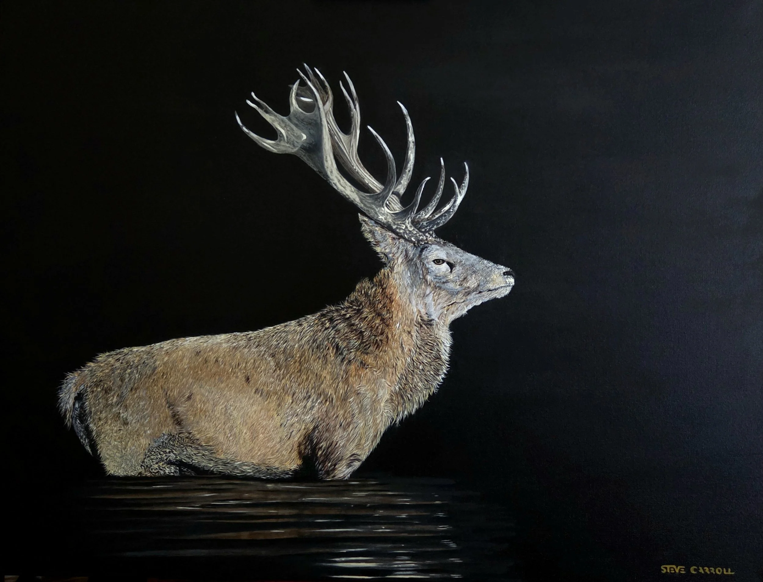 Moonstruck, oil painting by Steve Carroll