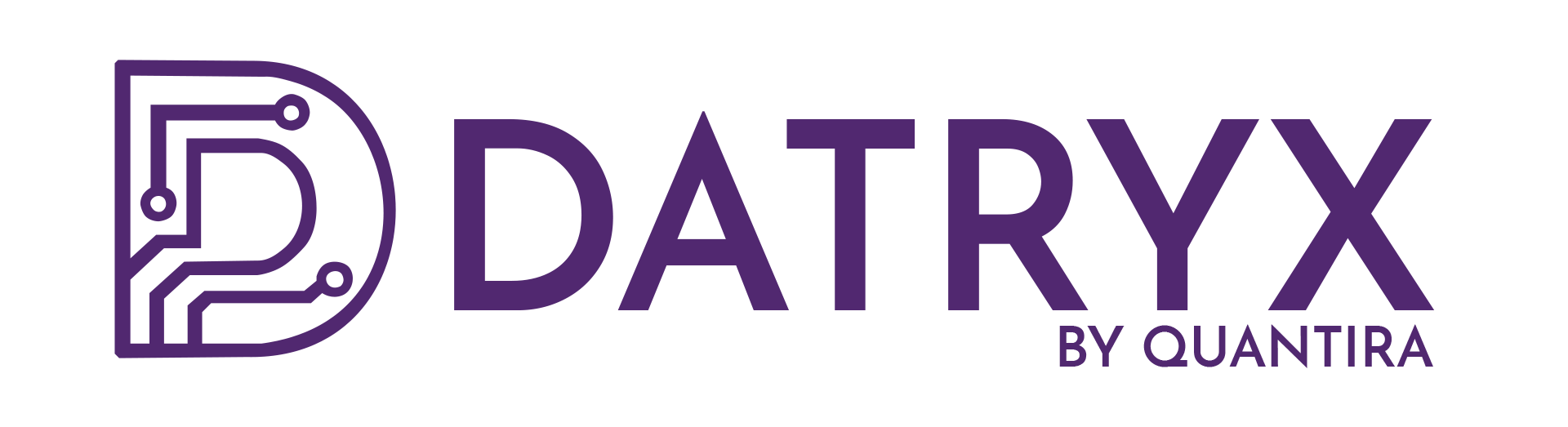 DARYX by Quantara logo in purple with stylized 'D' design.