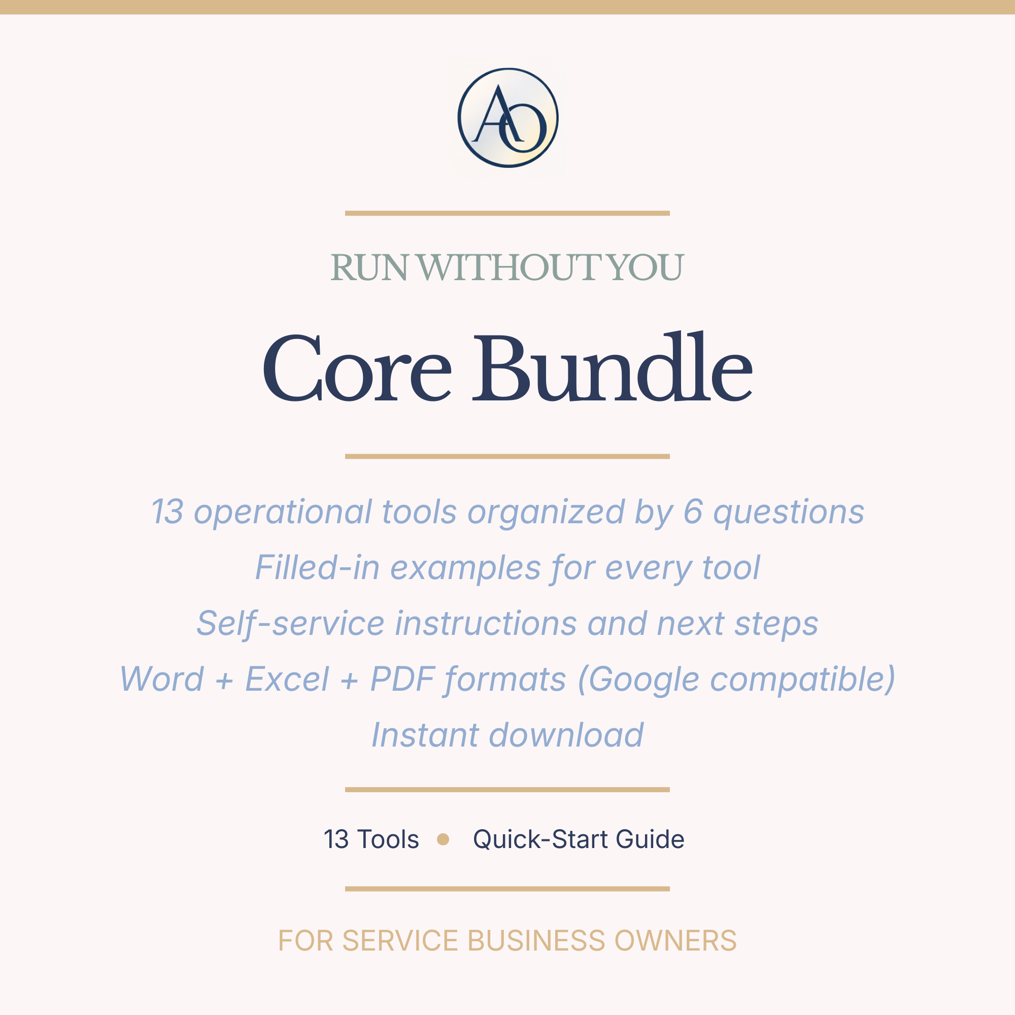 Run Without You Toolkit - Core Bundle