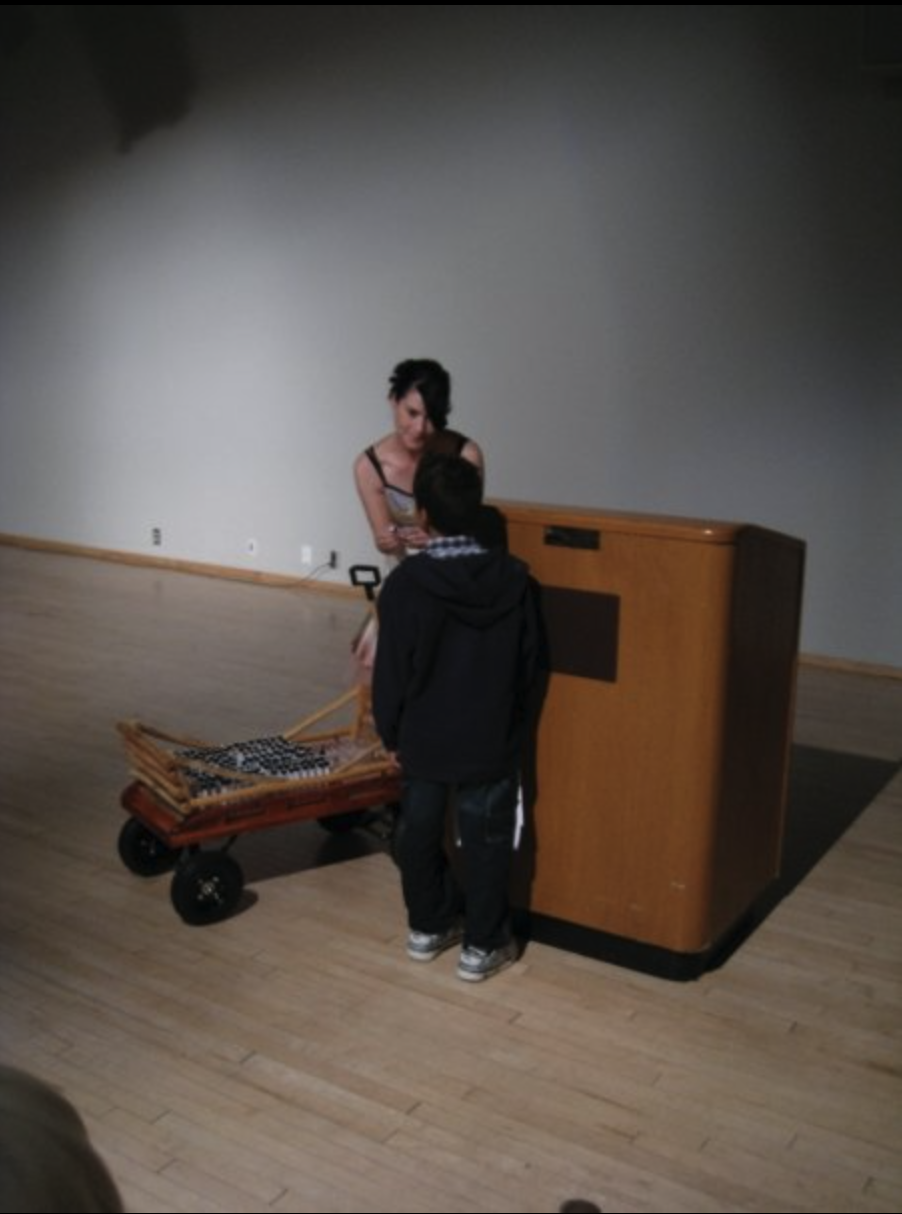 This brave little boy was the first participant.