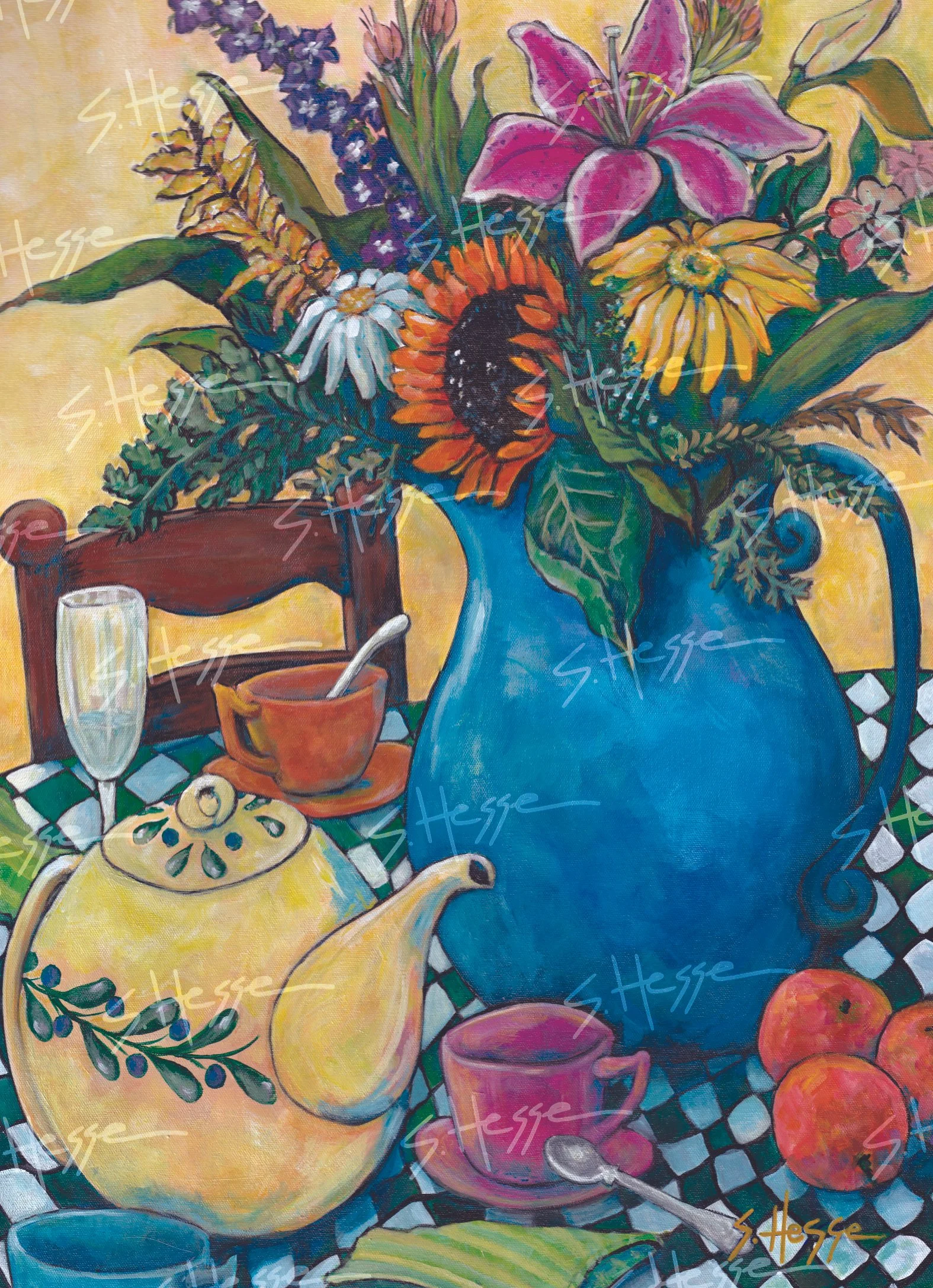 Afternoon Celebration      / 24 in x 30 in / Acrylic on Canvas / 2025