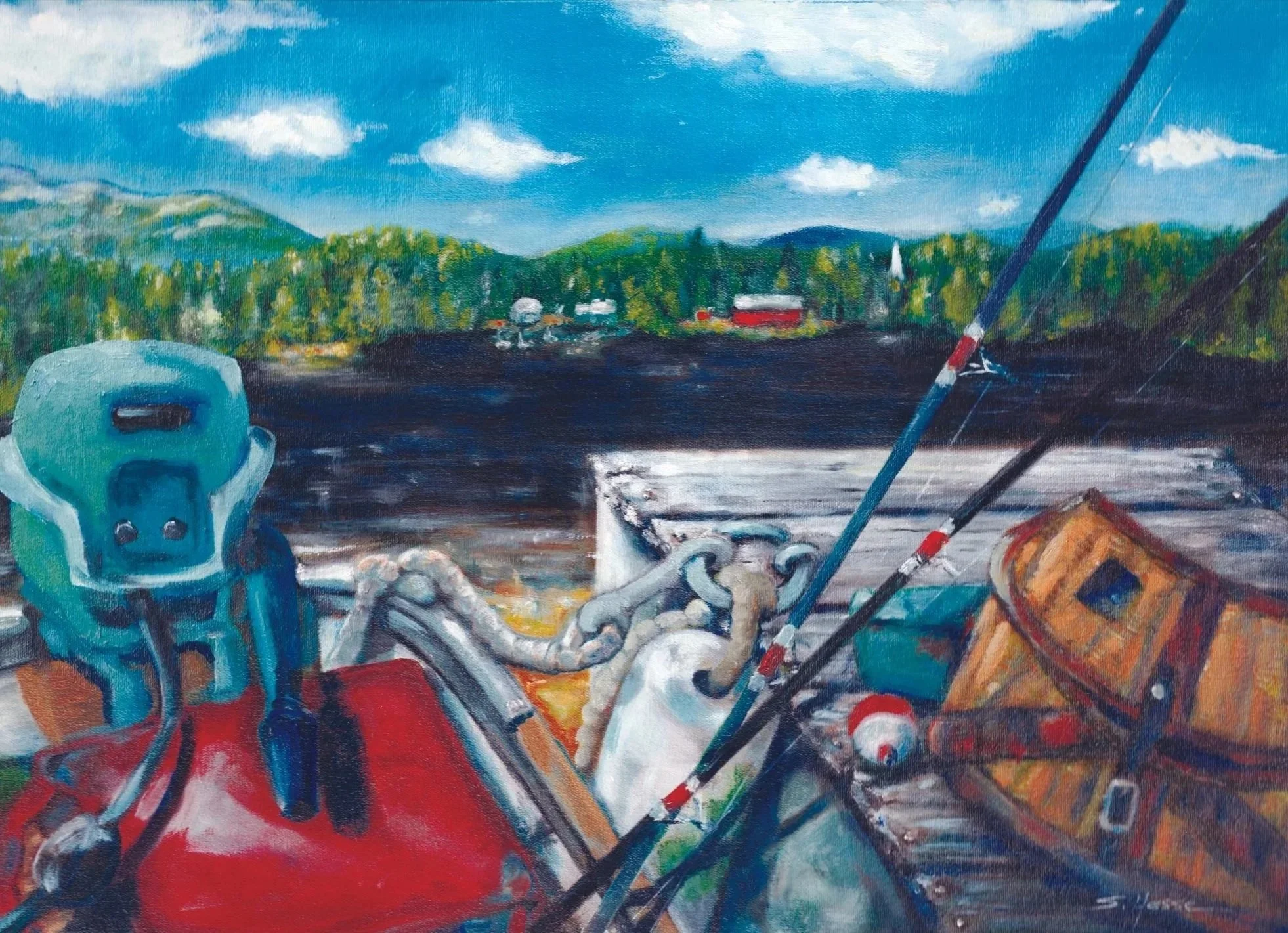 Fishing with my Dad / Oil on Canvas / 16 in x 20 in