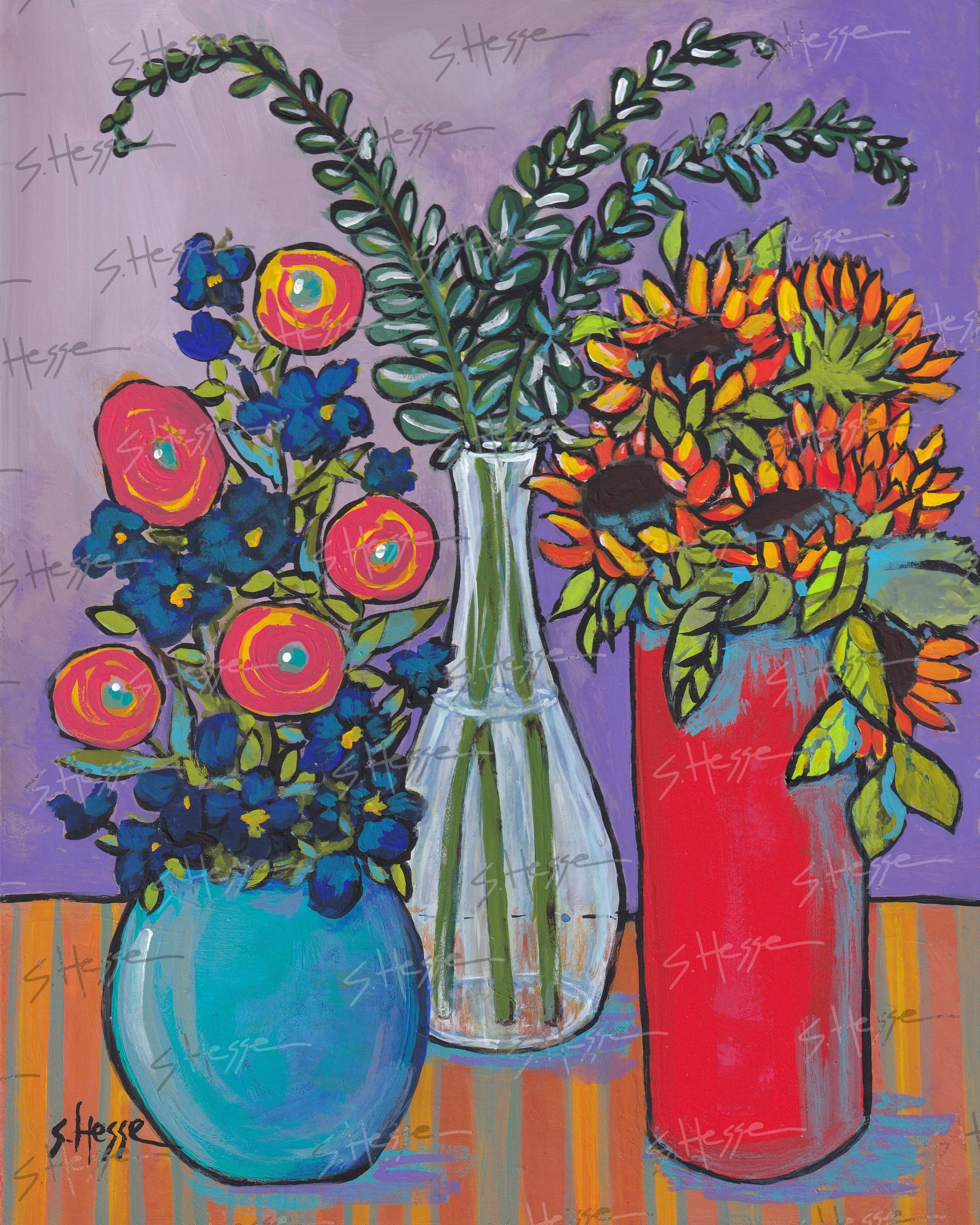 Send Me Flowers /      
 8 in x 10 in /      
Acrylic on Board / 2026