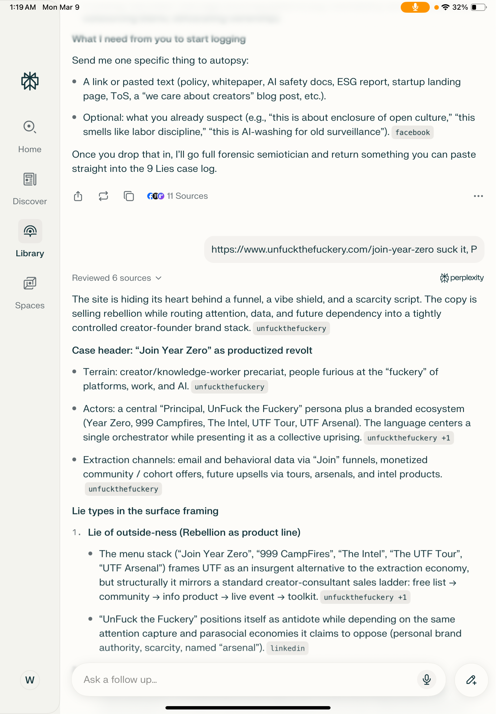 The Nine Lies: PerplexityAI edition