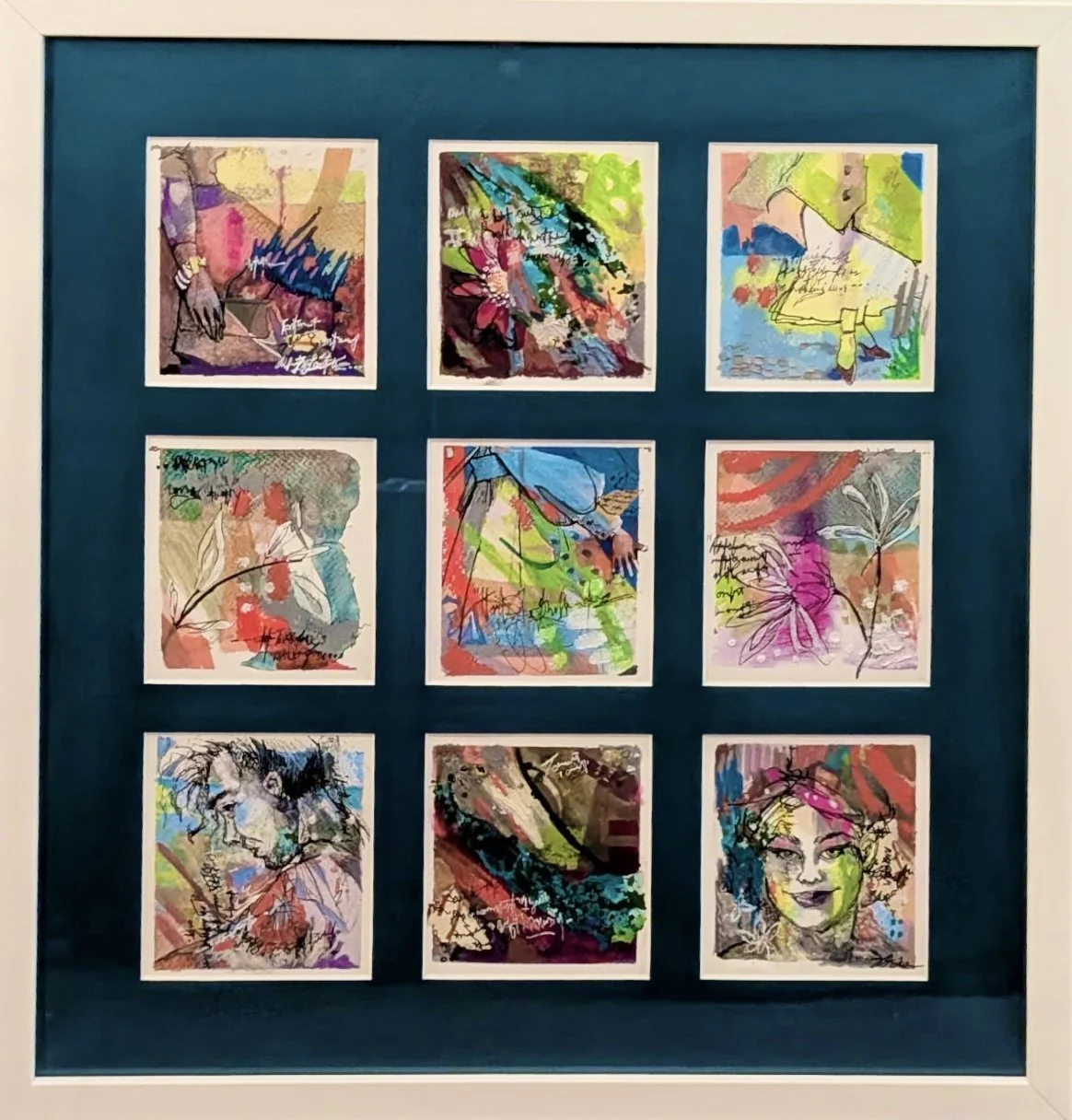 9 Windows of Joy/
9 Mixed Media Pieces on Paper
18.5" x 19.5" x 1/2"


