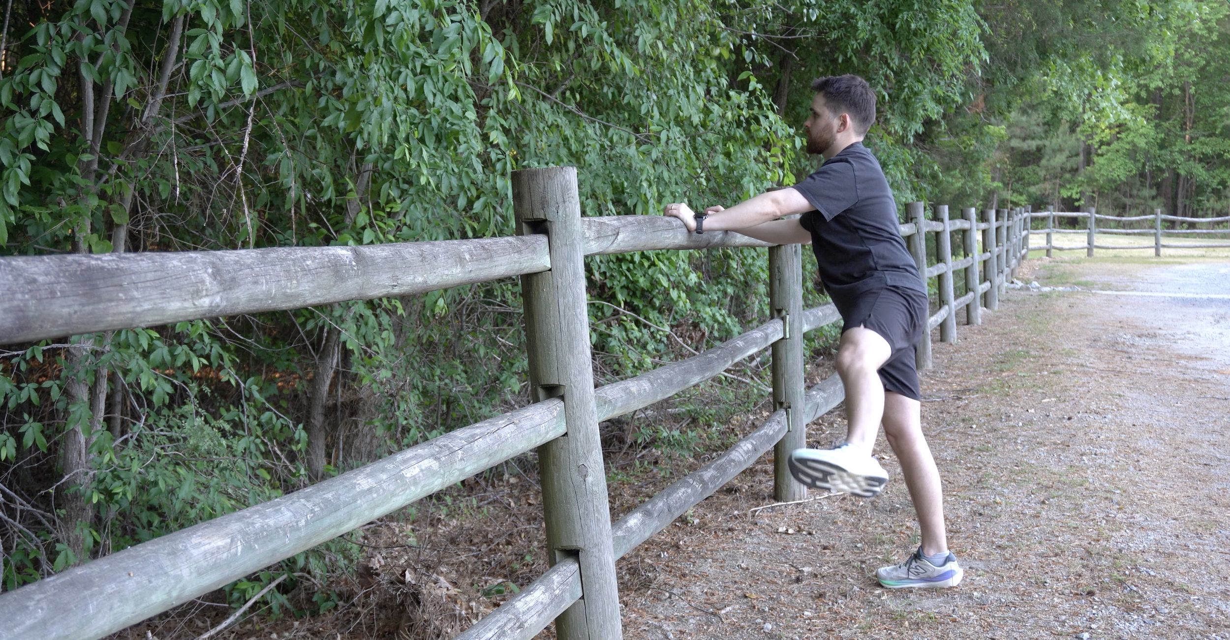 Running dynamic warm up side leg swings