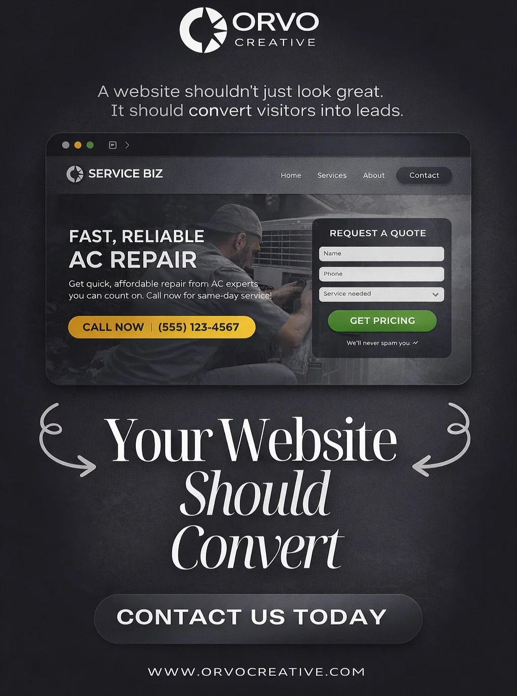 A website&rsquo;s job isn&rsquo;t just to look nice.

It should actually help turn visitors into real calls, messages, and booked jobs.

Many service businesses lose leads every day because their website is confusing, slow, or doesn&rsquo;t make it e