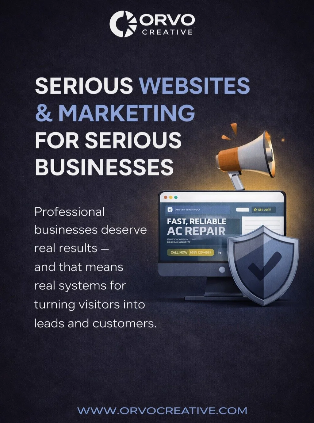 If your business is serious, your online presence should be too.

A lot of service businesses rely on referrals or word of mouth, but when people look you up, your website is what shapes their first impression.

An outdated or basic site can make eve