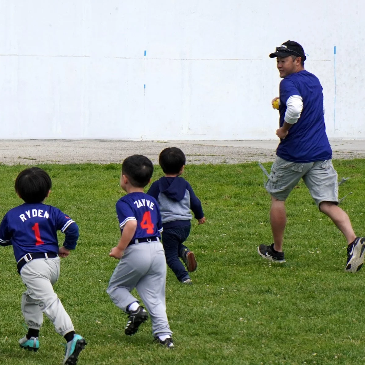 Jason Murai volunteering with the Sansei Baseball League at North Torrance High School.