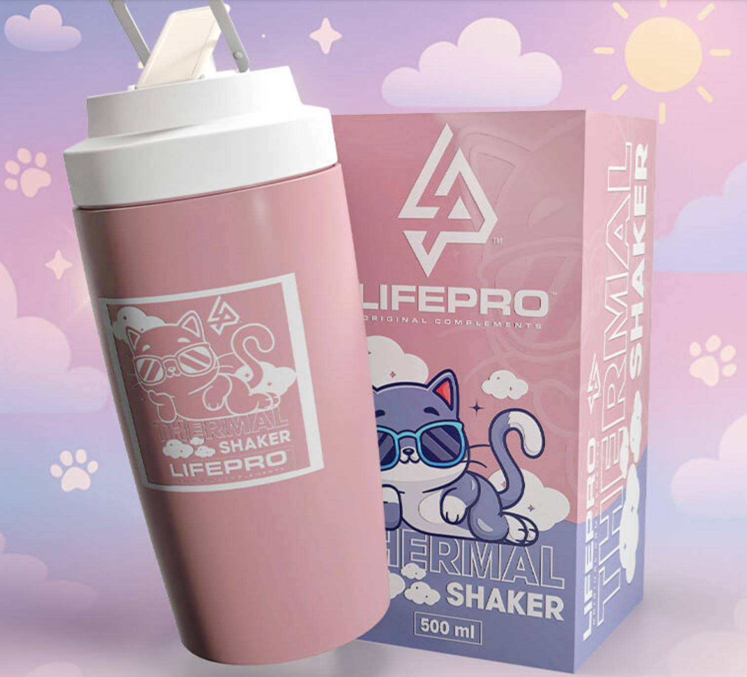 MEZCLADOR THERMAL 500ML PINK LIFEPRO