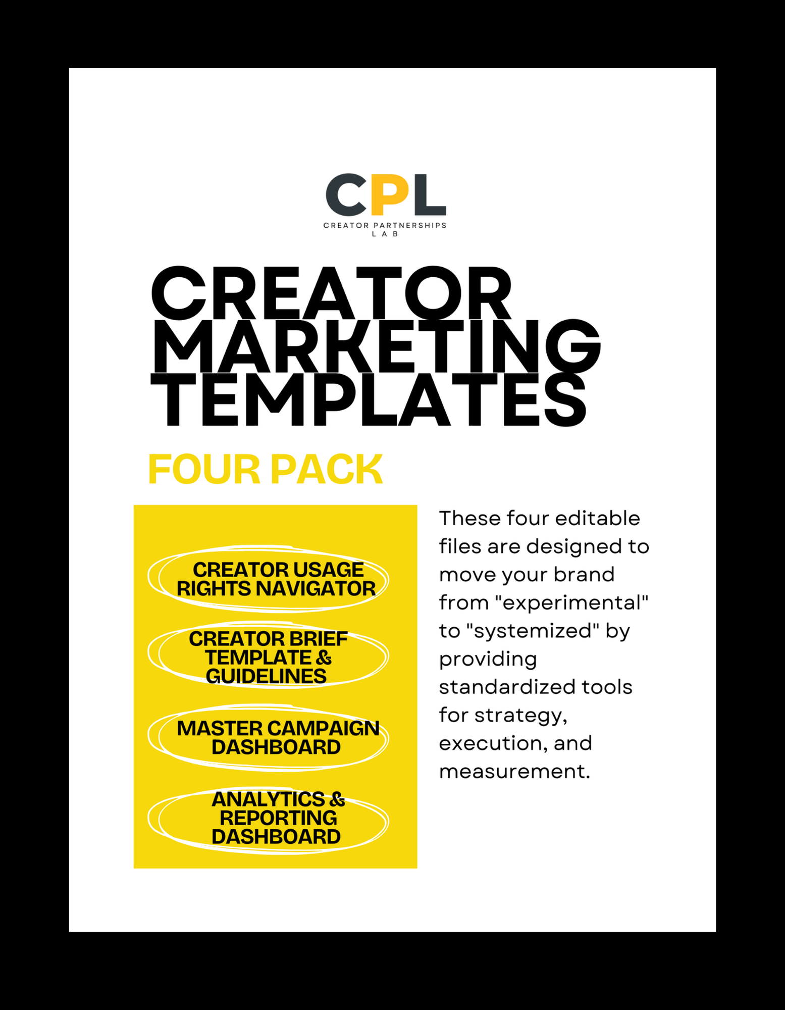 Creator Marketing Templates Pack