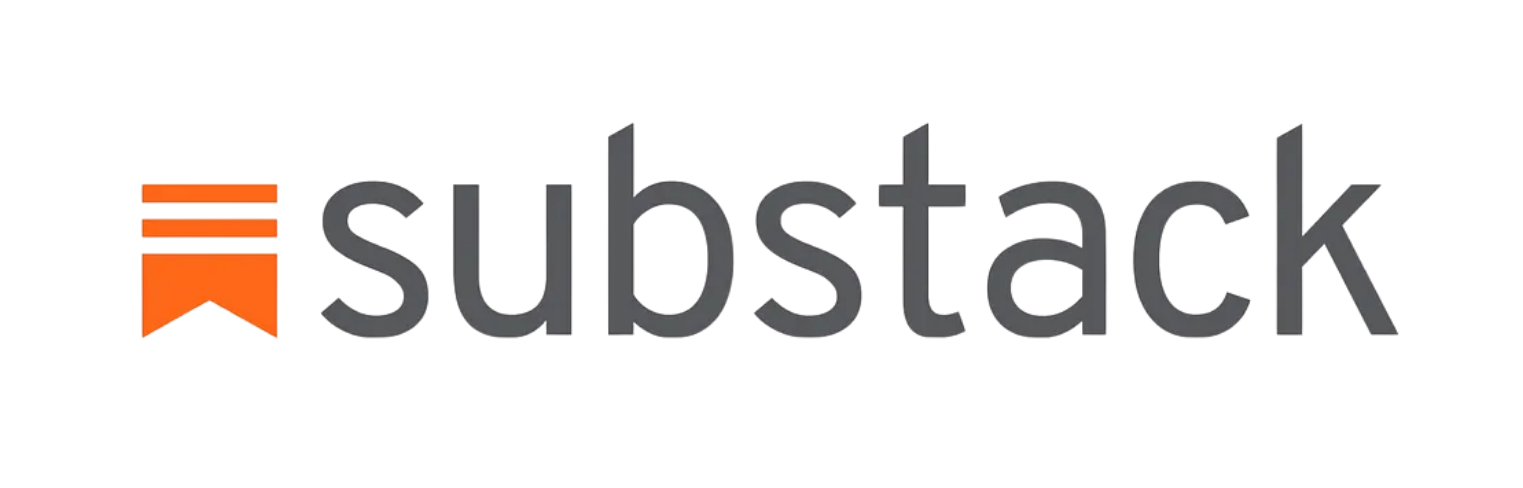 The Substack logo with a stylized orange, yellow, and red icon of a paper or document and the word 'substack' in lowercase dark gray letters.