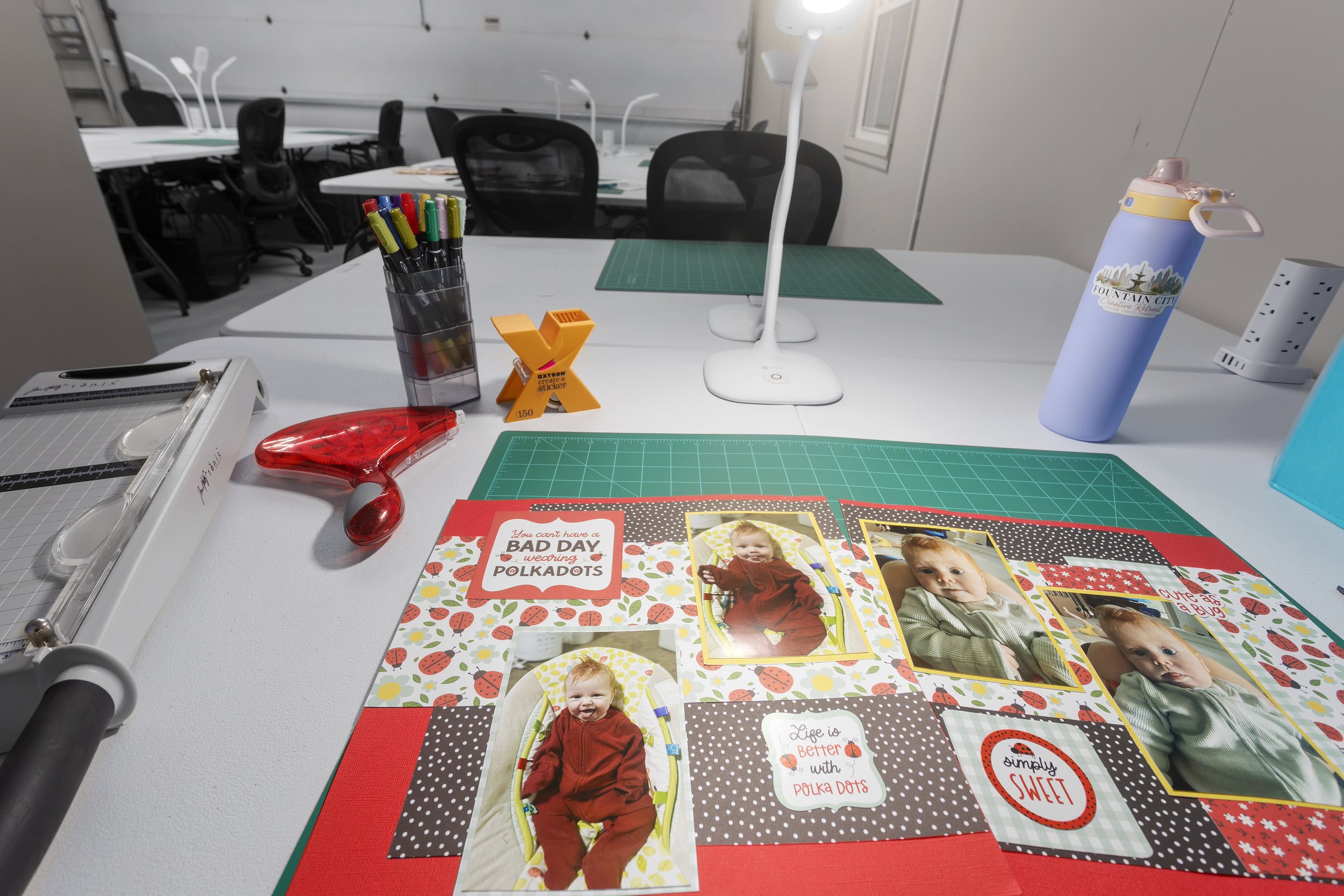 Crafting workstation with supplies