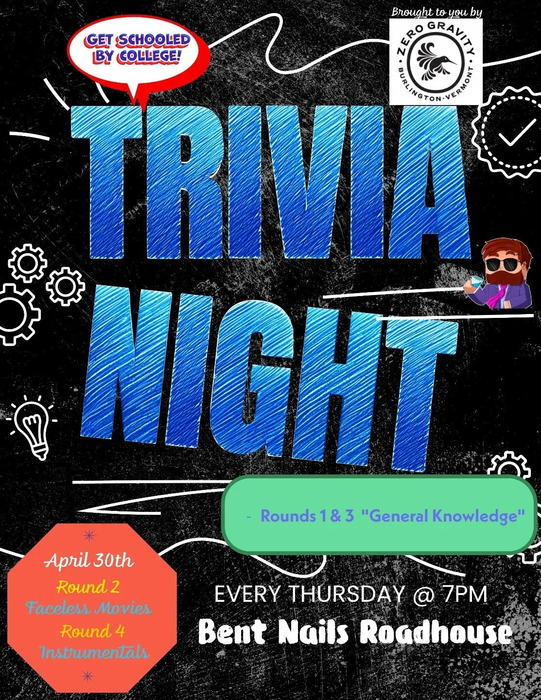 How many answers can you get when there's an important part of the question missing? Find out on Thursday night at 7 pm at @bent_nails_roadhouse . The winning team takes home a $20 BNR gift card. See you there!