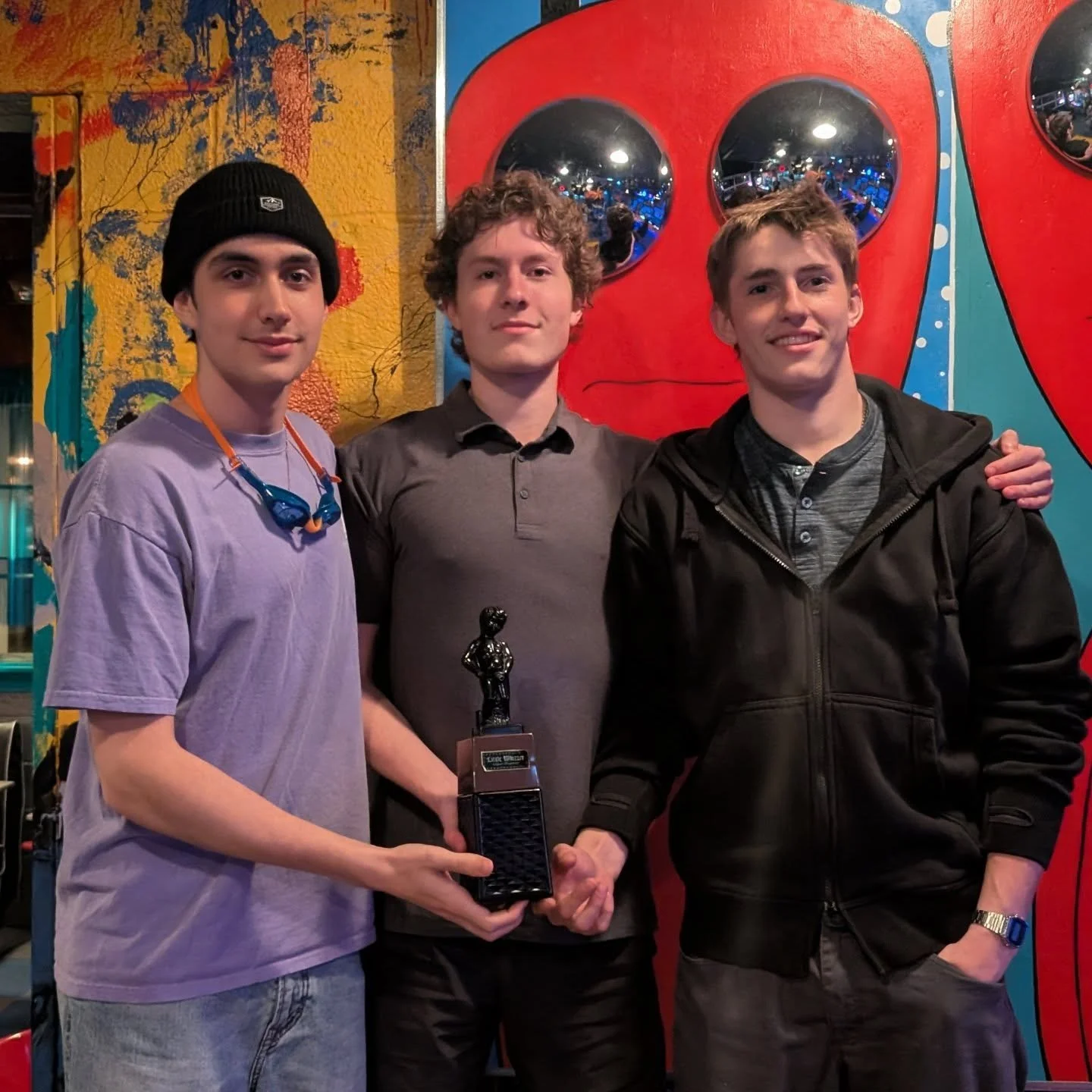 Congratulations to HalfUrAge for winning Trivia Night for the THIRD time! This is only the second team to accomplish a third win and take home a gold-ish Trivia Coin. Great job, and good luck next week to any challengers!