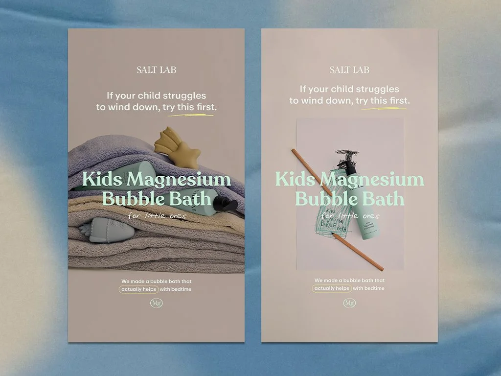 SALT LAB — KIDS MAGNESIUM BUBBLE BATH BRANDING