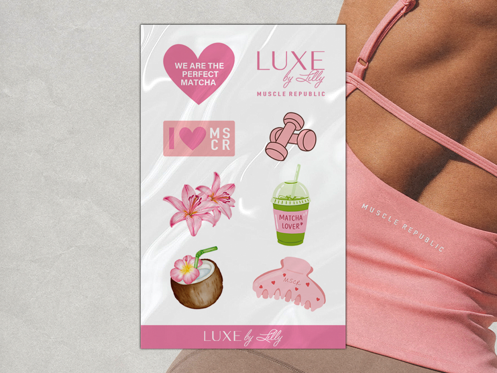 MUSCLE REPUBLIC — LUXE BY LILLY PR STICKERS