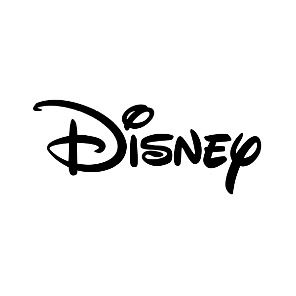 The Disney logo in black on a white background.