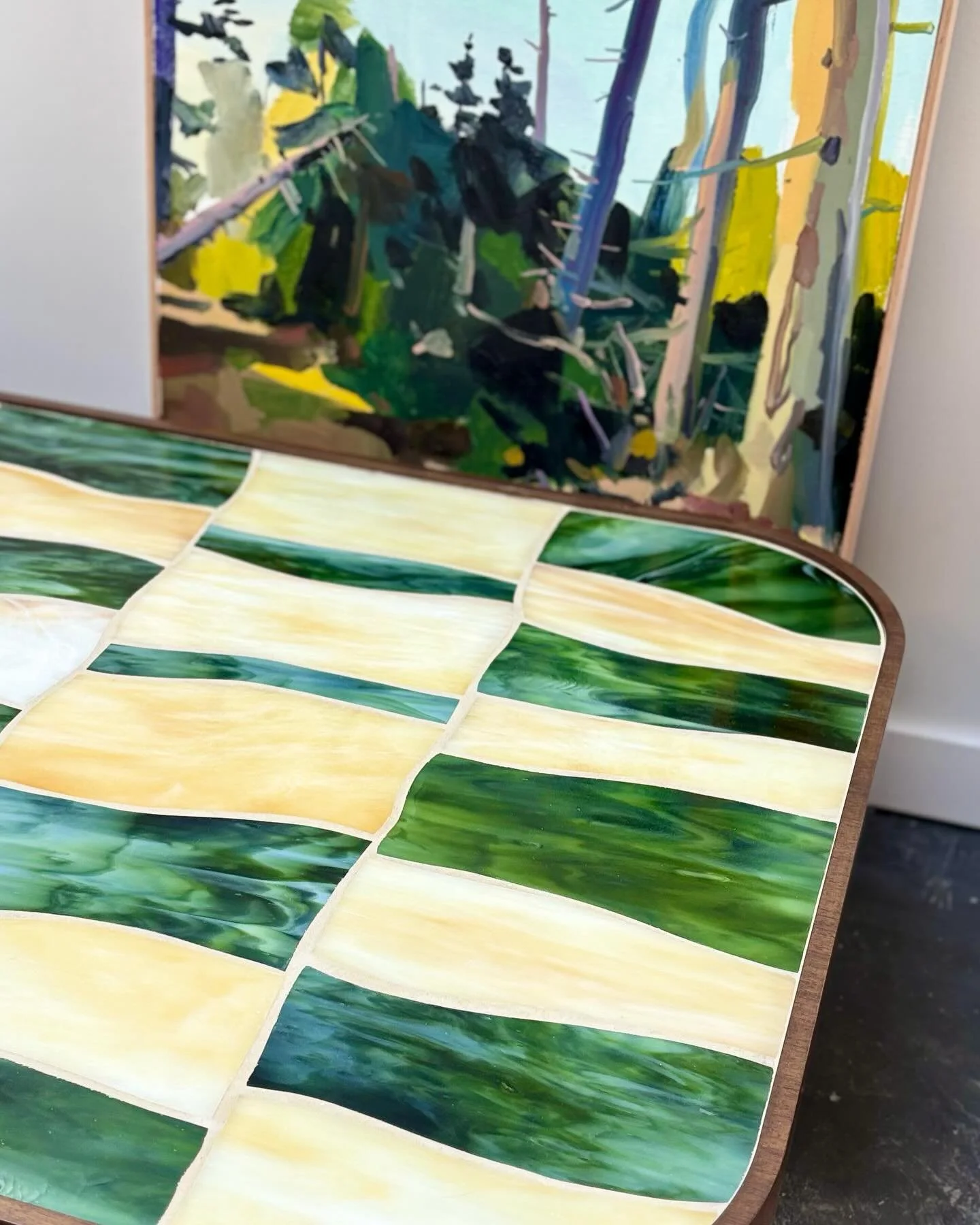 another Palazzo coffee table, going to enjoy Central Park views 

handmade for @georgis_mirgorodsky 

painting by @come_back_shane