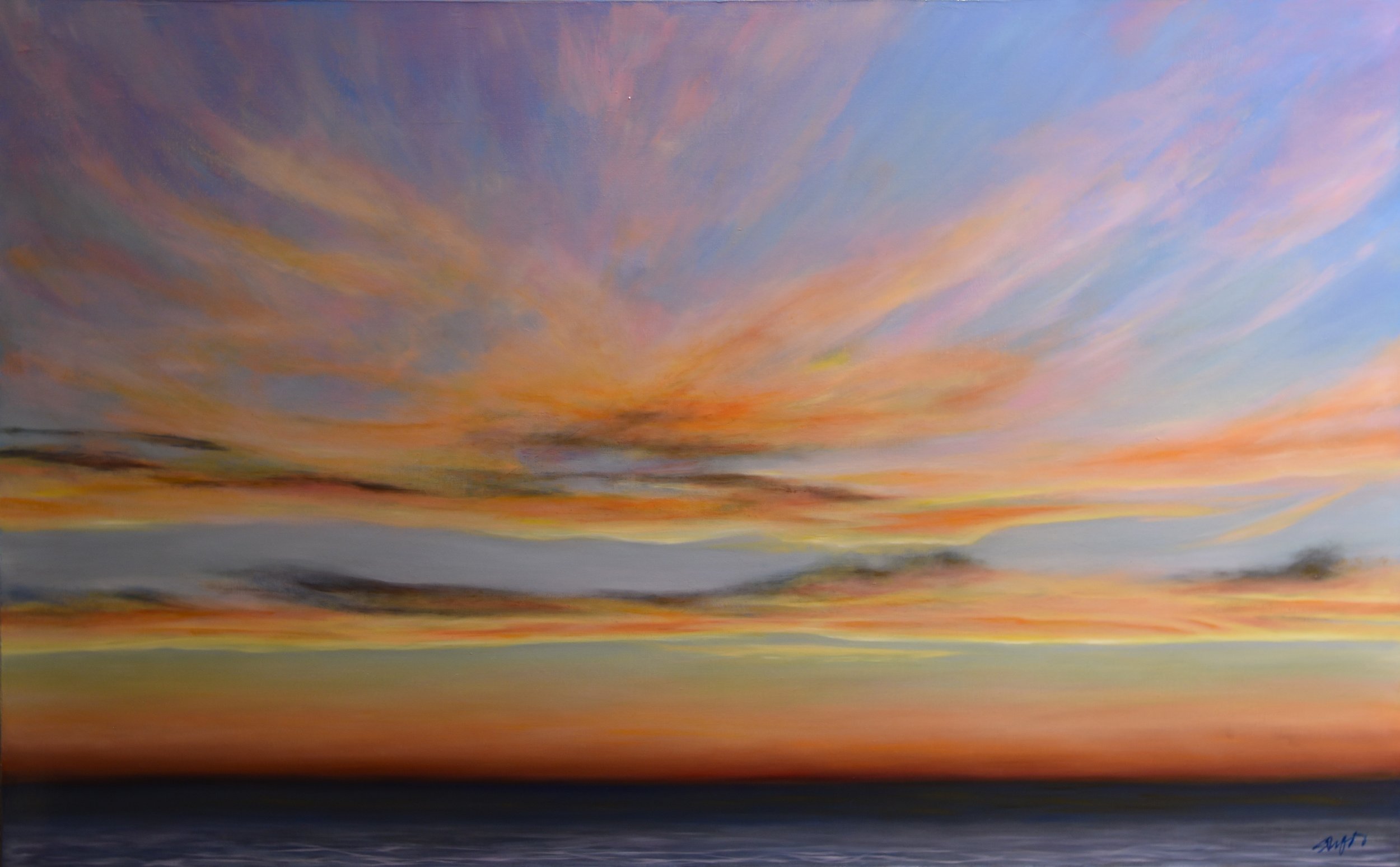 Monster Sunset
Oil on canvas
30  x  48 in