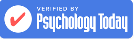 A website badge showing verification by Psychology Today