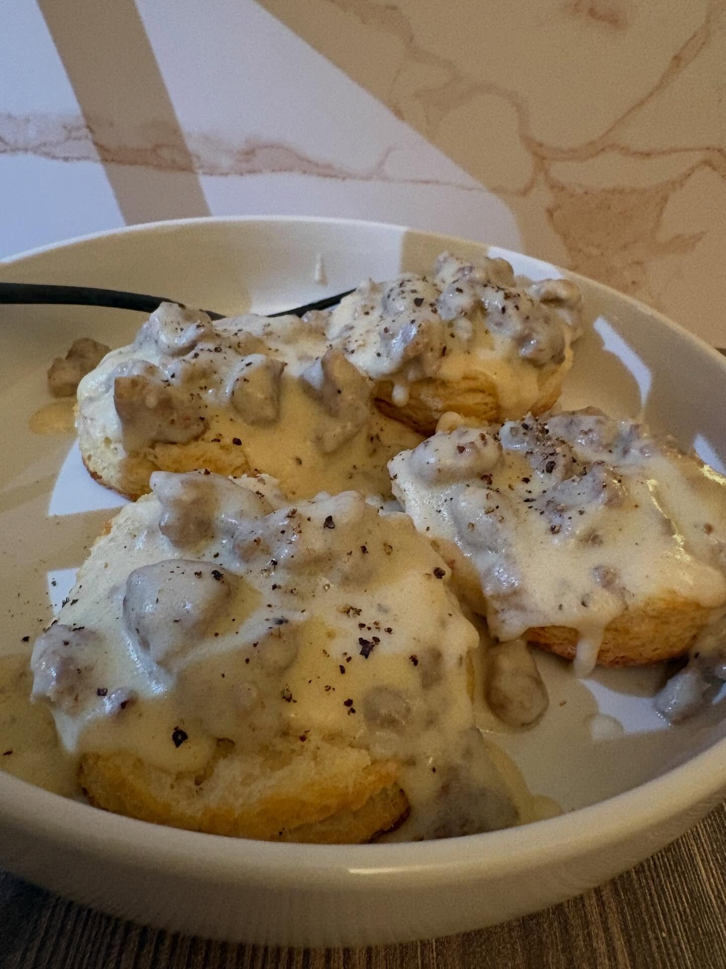 I made one batch of biscuits and couldn&rsquo;t decide how to eat them&hellip; so I didn&rsquo;t.

Three ways:
Sausage gravy
Butter + marionberry jam
Breakfast sandwich situation

No wrong answers here.

Recipe is live 🤍
Which one are you choosing f