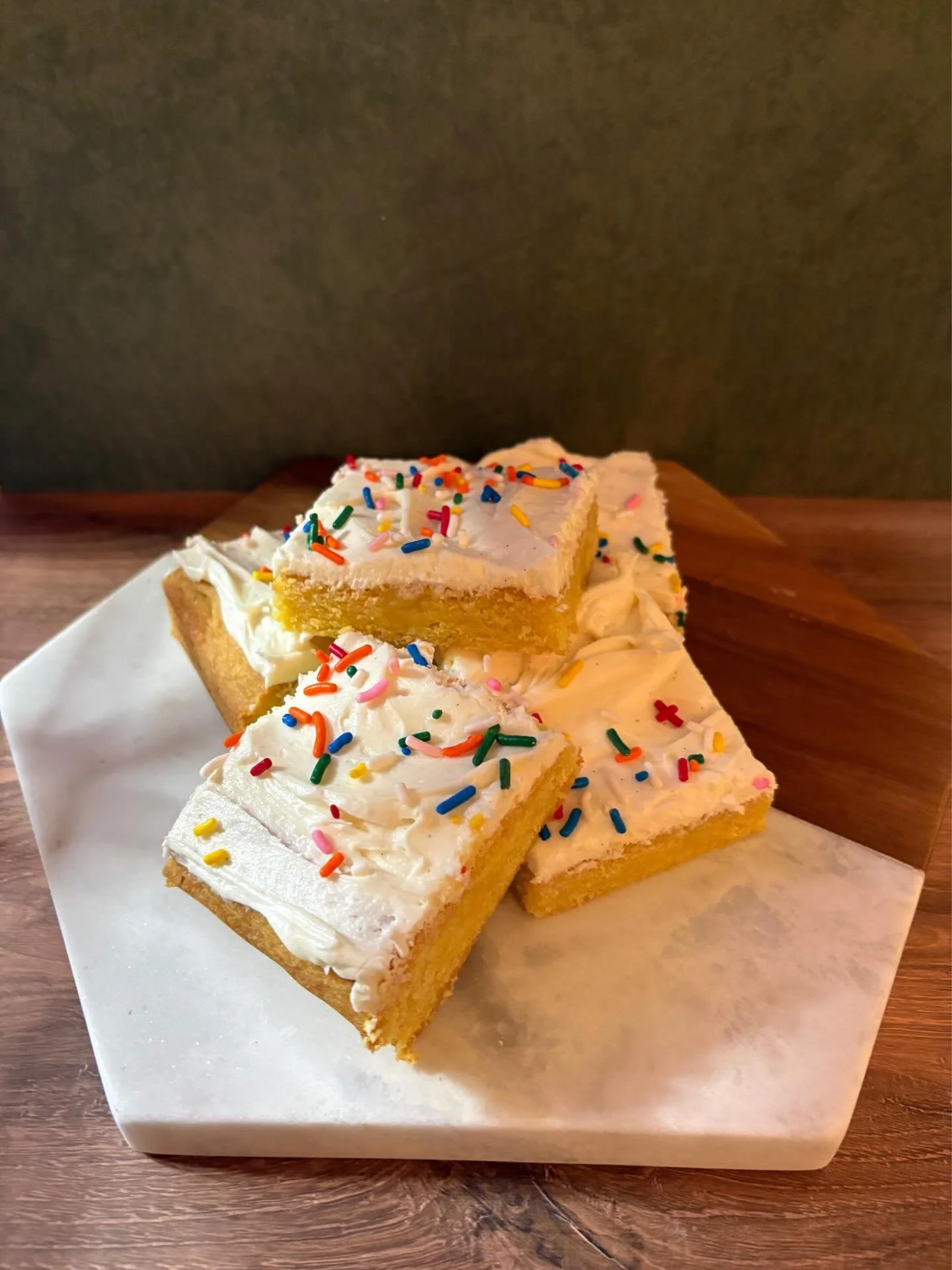 Some people don&rsquo;t like chocolate.

I know. I was shocked too.

So these Birthday Cake Bars exist for them. And honestly? For all of us.

Dense, buttery, unapologetically frosted, and finished with celebratory sprinkles like they mean it. This i