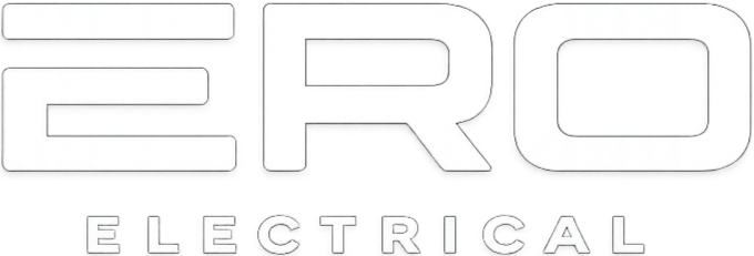 Logo of the company 'Ero Electrical' with large stylized 'ERO' and smaller 'Electrical' text underneath.