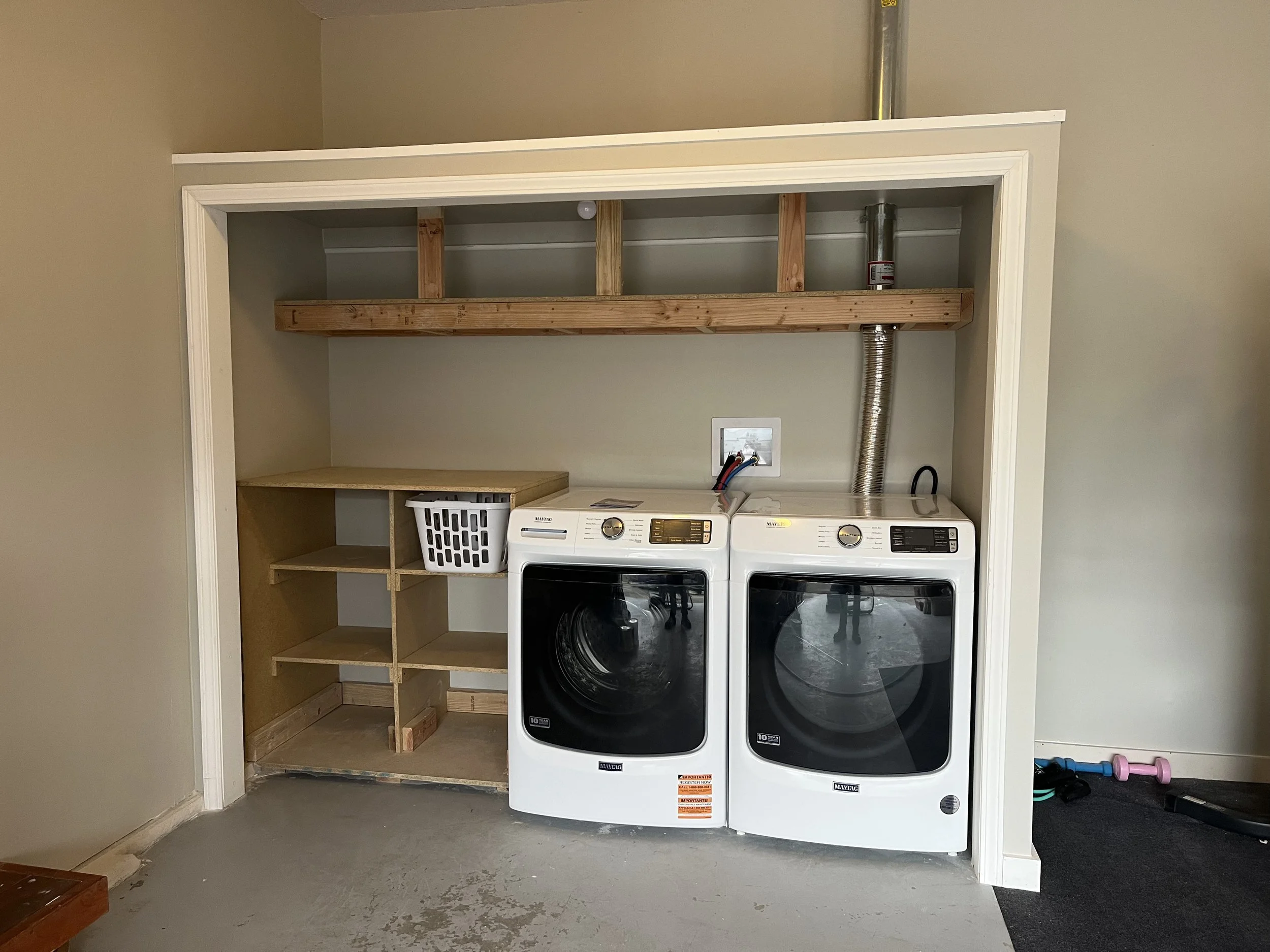 Custom laundry alcove (after)