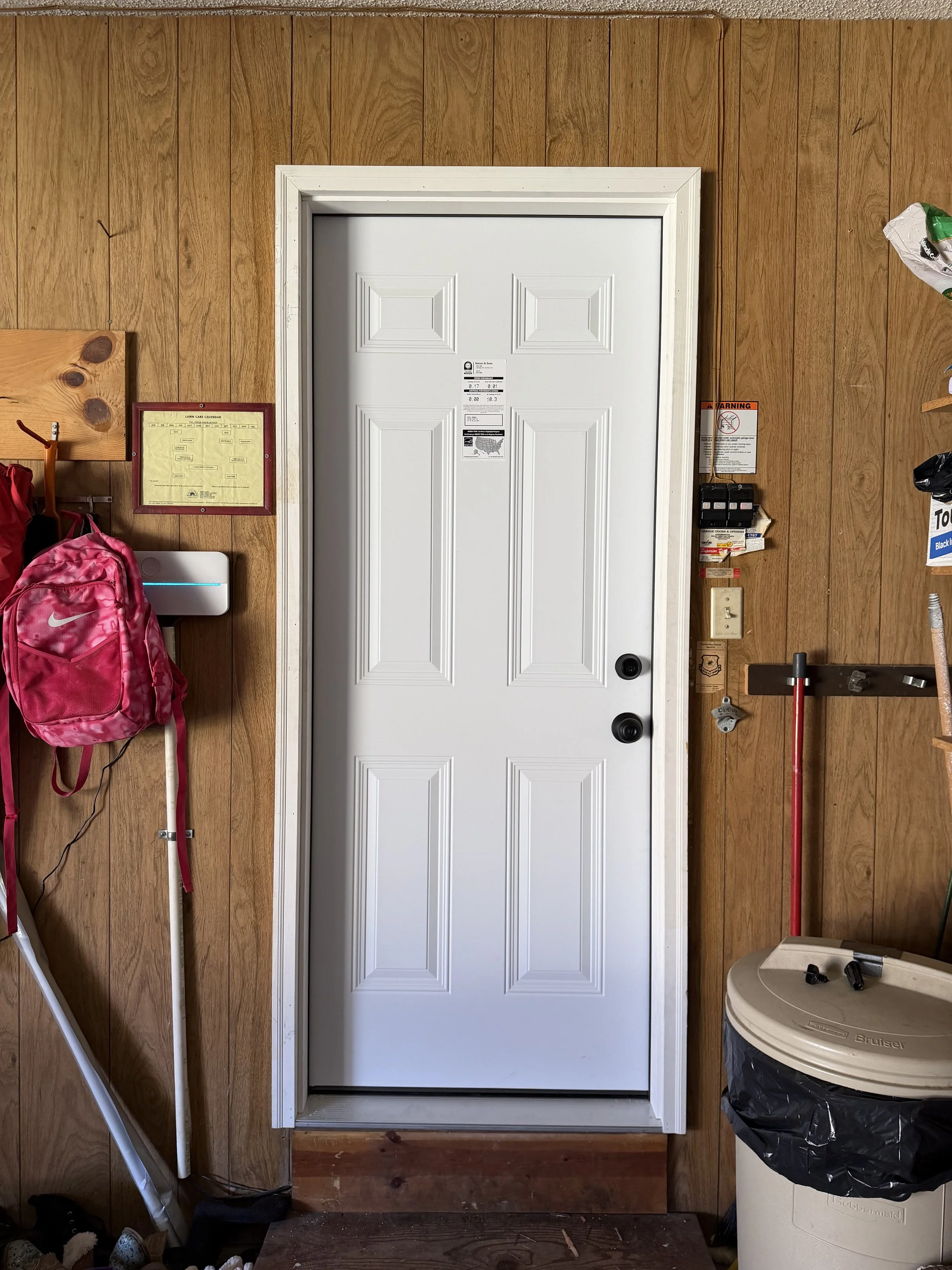 Garage-to-interior door (after)