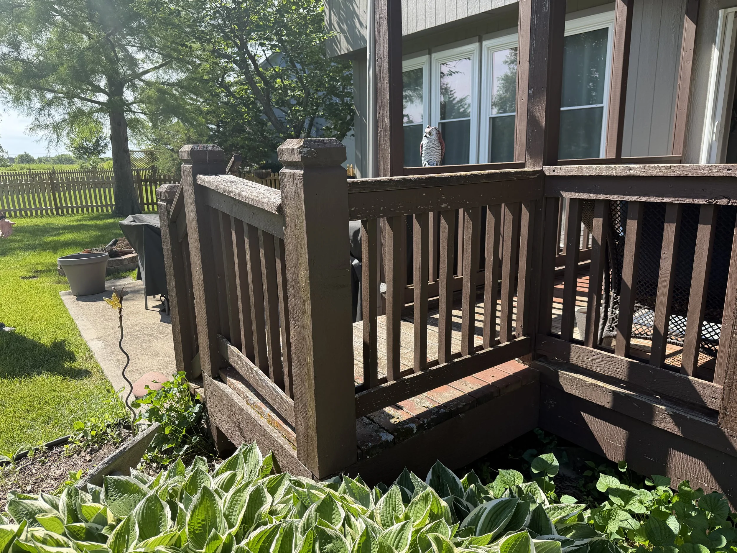 Deck landing, side (before)