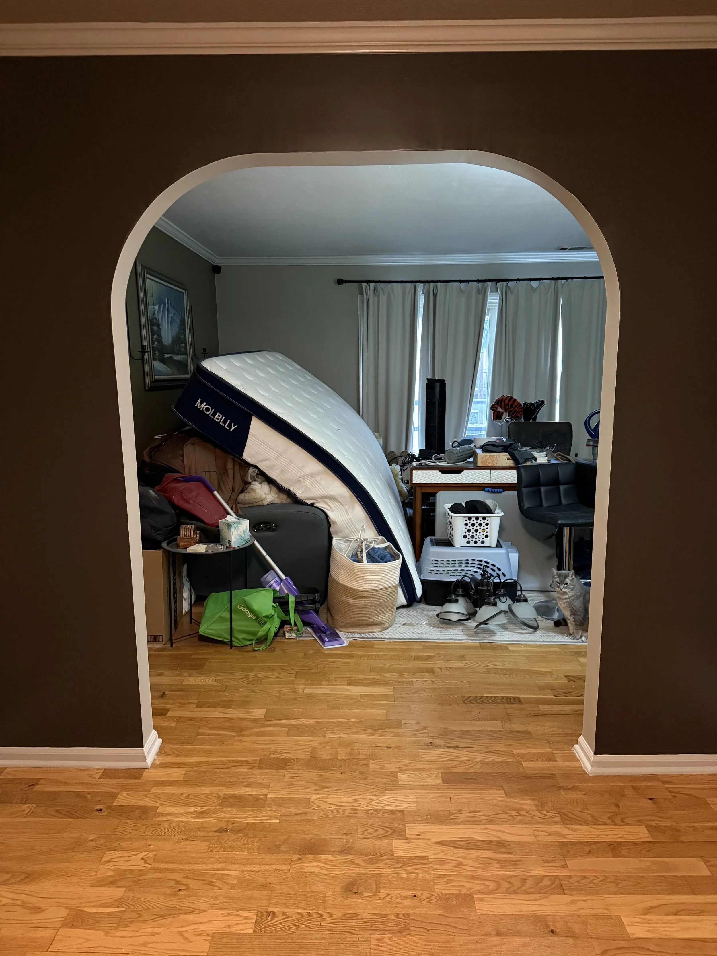 Arched doorway, painted (after)