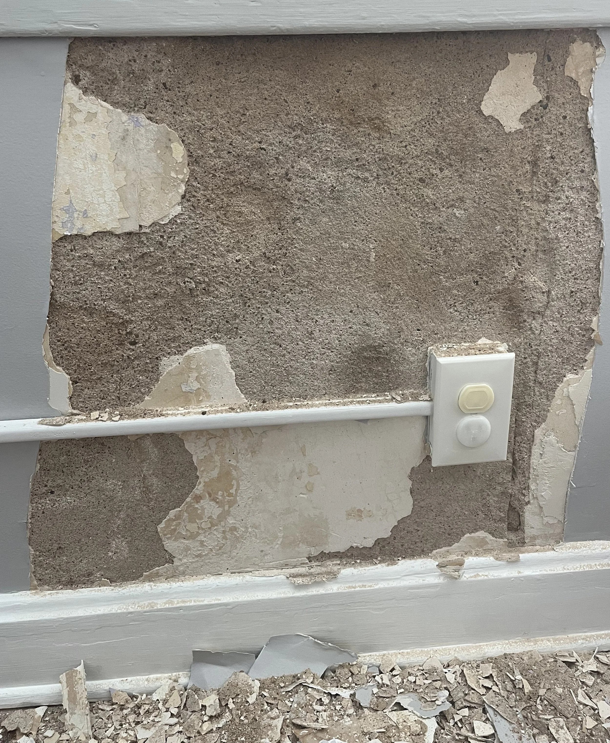 Plaster repair (before)