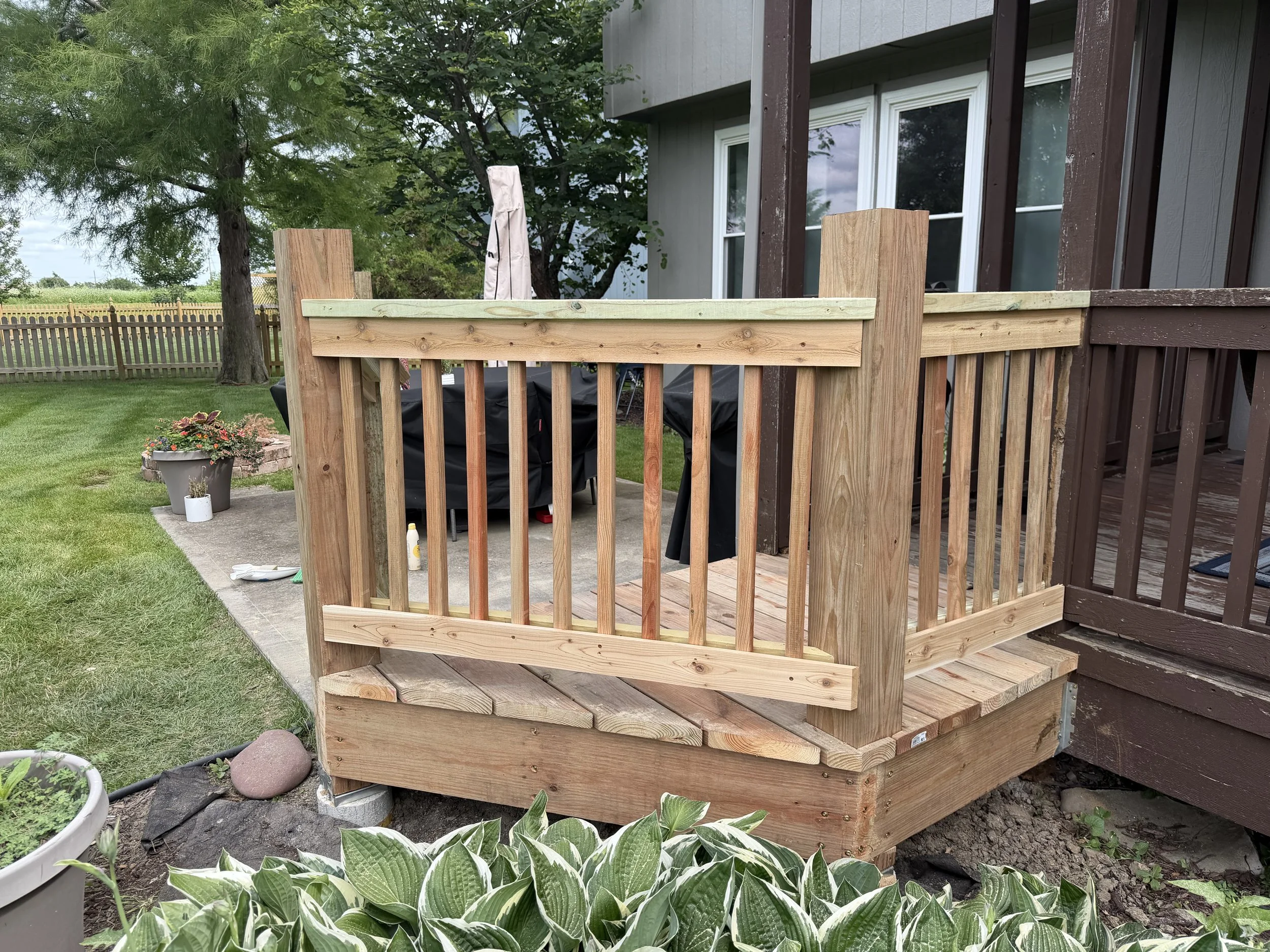 Deck landing, side (after)