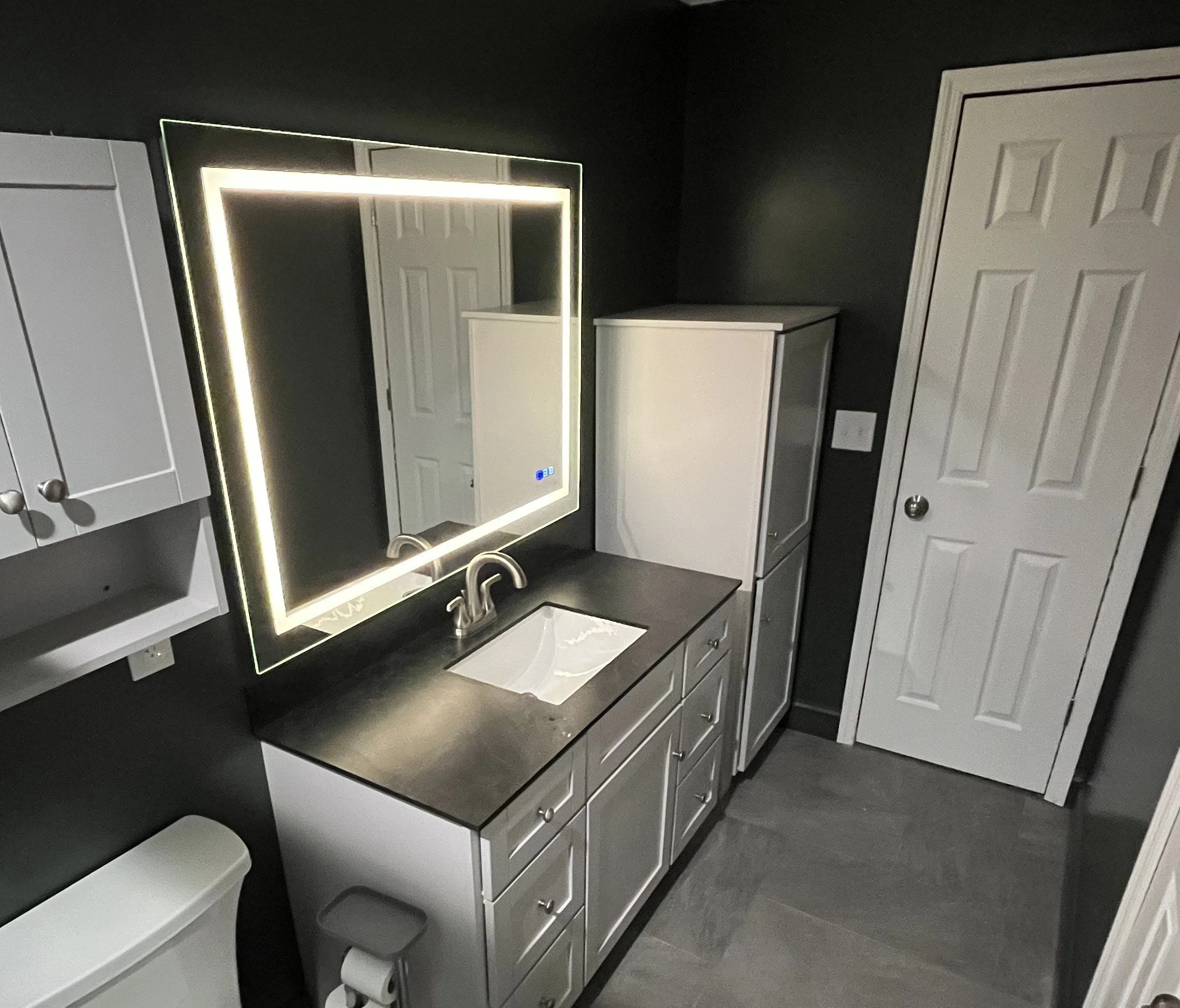 Bathroom remodel, expanded layout (after)