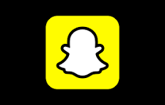 Snapchat logo with a yellow background and white ghost icon